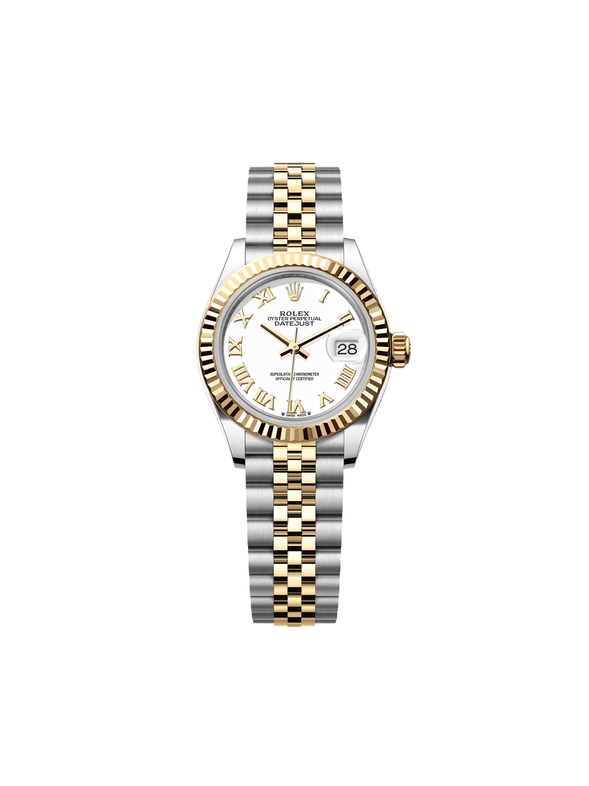 【Free Shipping】【Super Clone】RLX Lady-Datejust 28mm 279173 White Roman Dial Oyster Bracele