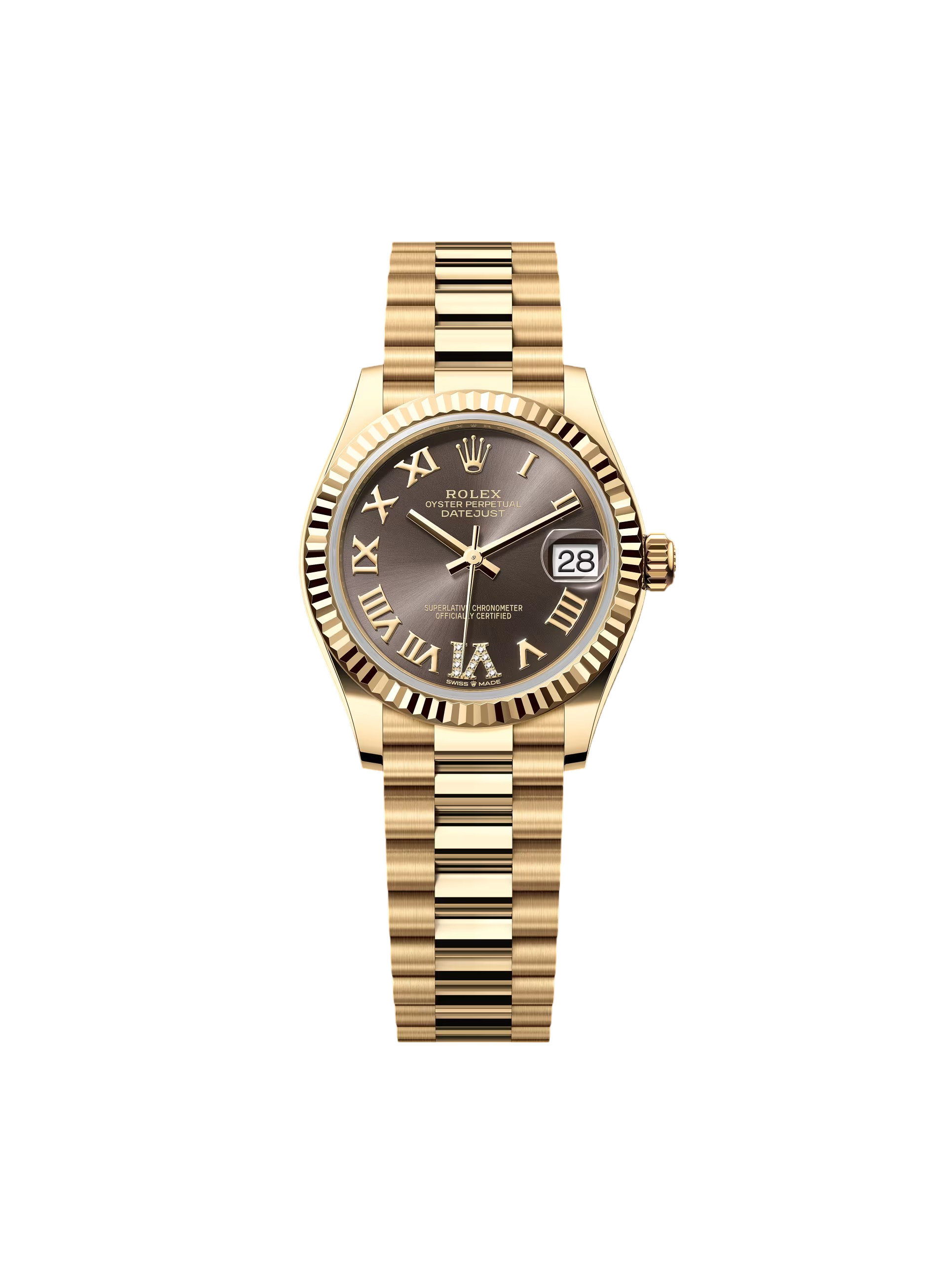 【Free Shipping】【Super Clone】RLX Datejust m278278-0032 Dark Grey 31mm Dial President Bracelet Watch