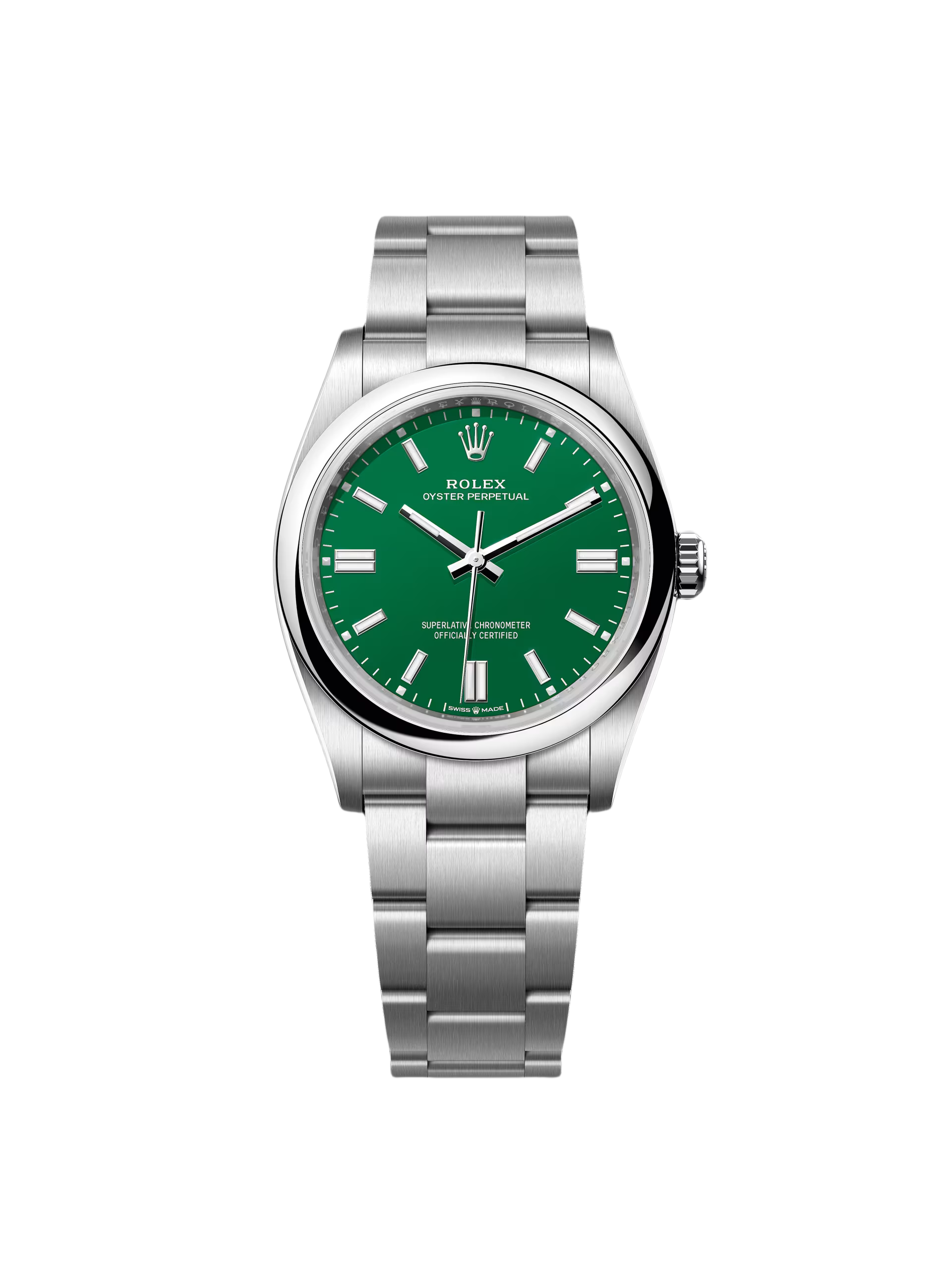 【Free Shipping】【Super Clone】RLX Oyster Perpetual 36mm 126000-0005 Green Dial Oyster Stainless Steel Bracelet