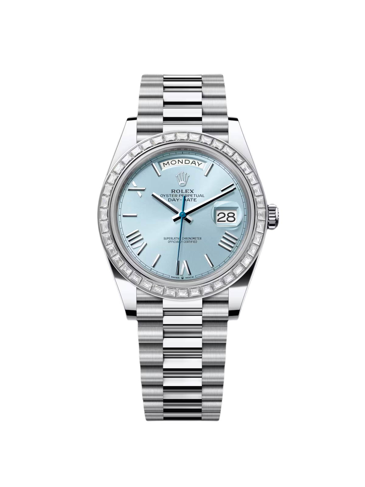 【Free Shipping】【Super Clone】RLX Day-Date 40mm 228396TBR-0030 Ice Blue Roman Dial