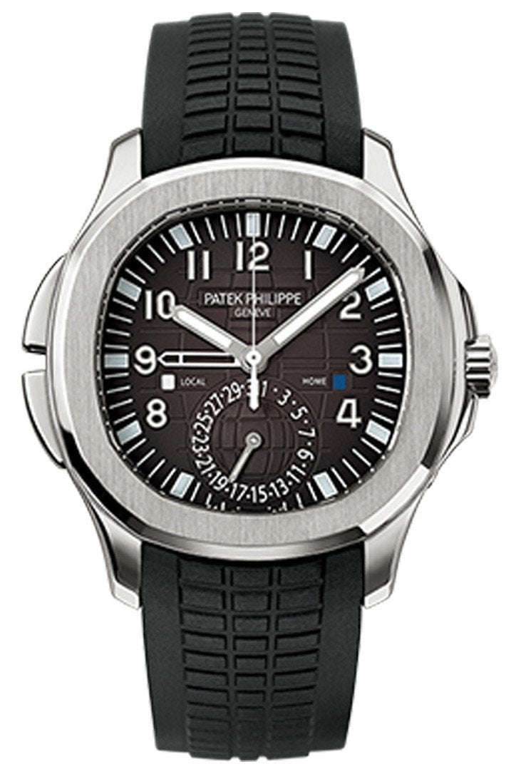 【Free Shipping】【Super Clone】Patek Philippe Aquanaut Dual Time Black Dial Automatic Men's Watch 5164A-001