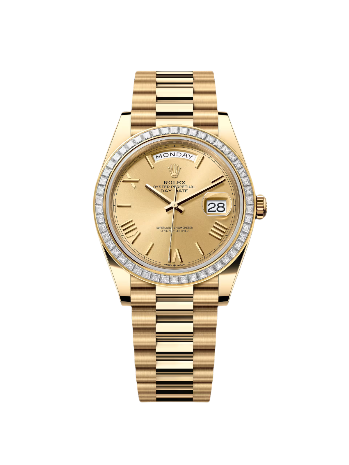 【Free Shipping】【Super Clone】RLX Day-Date 40mm 228398TBR-0003 Champagne Dial President Watch