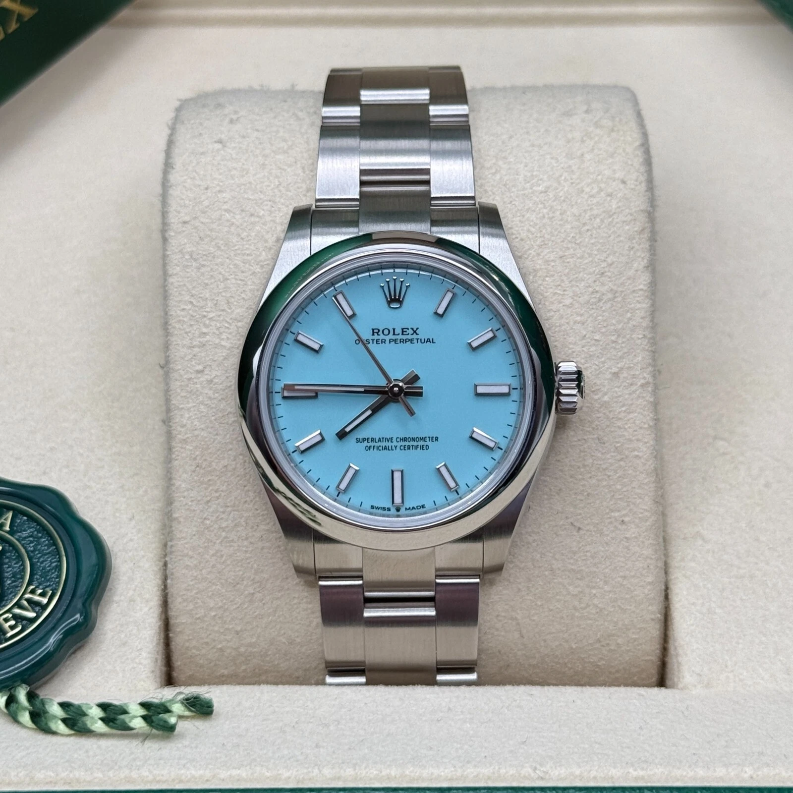 【Free Shipping】【Super Clone】RLX Oyster Perpetual 31mm 277200-0007 Turquoise Dial Oyster Bracelet Watch