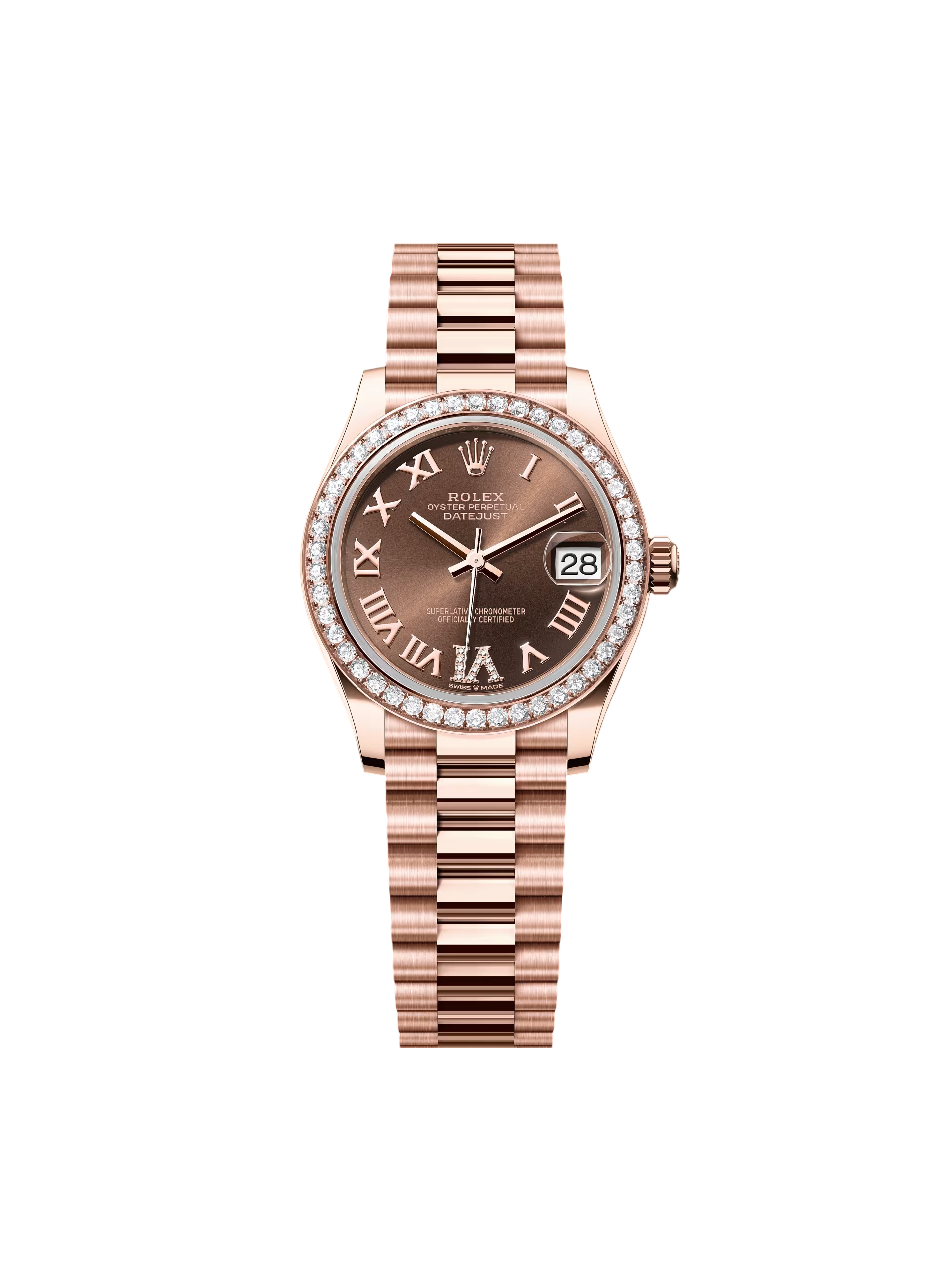 【Free Shipping】【Super Clone】RLX Datejust m278285RBR-0016 Chocolate 31mm Dial