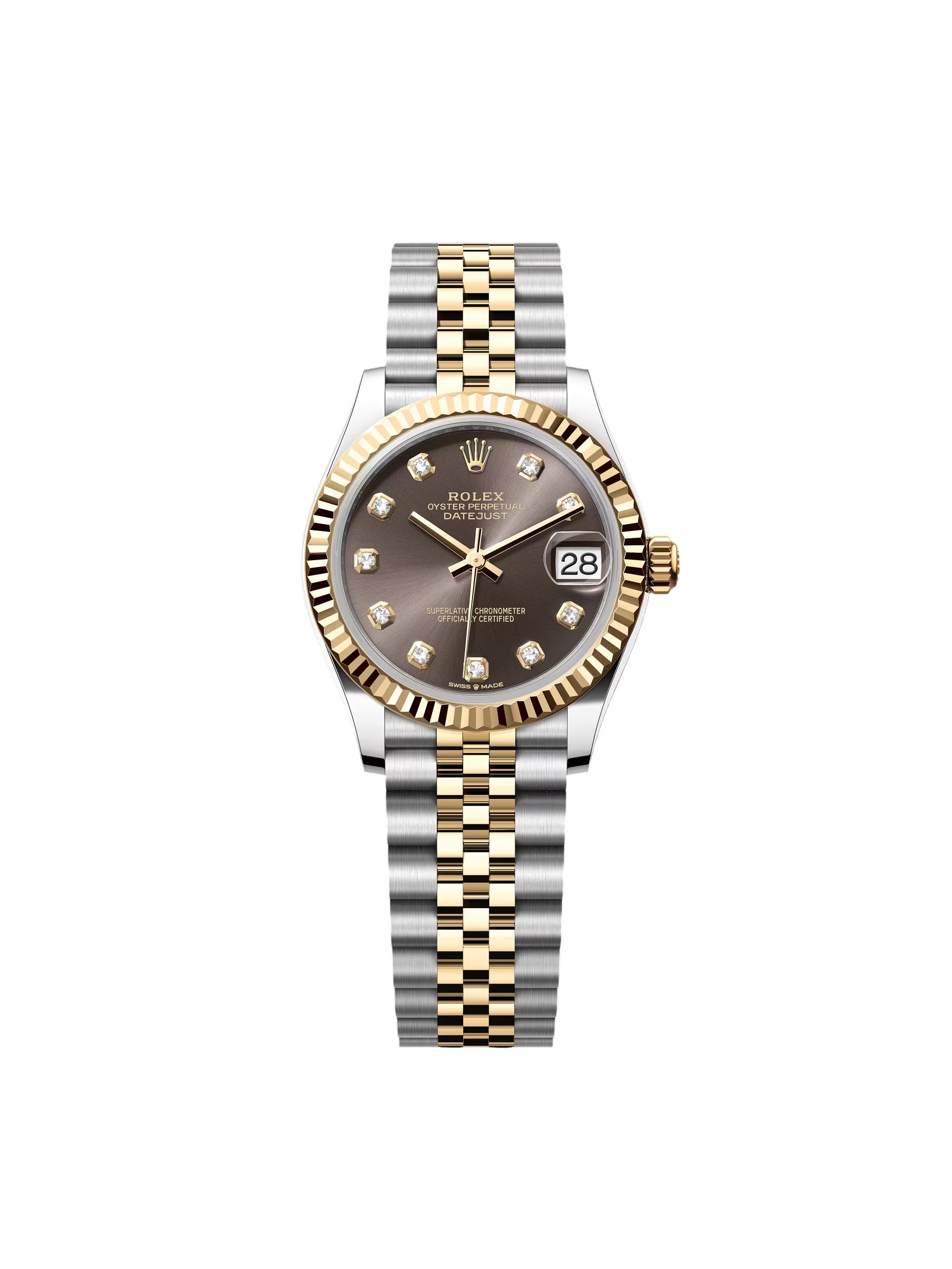 【Free Shipping】【Super Clone】RLX Datejust m278273-0021/0022 31mm Dark Grey Dial Stainless Steel and Yellow Gold Oyster Watch