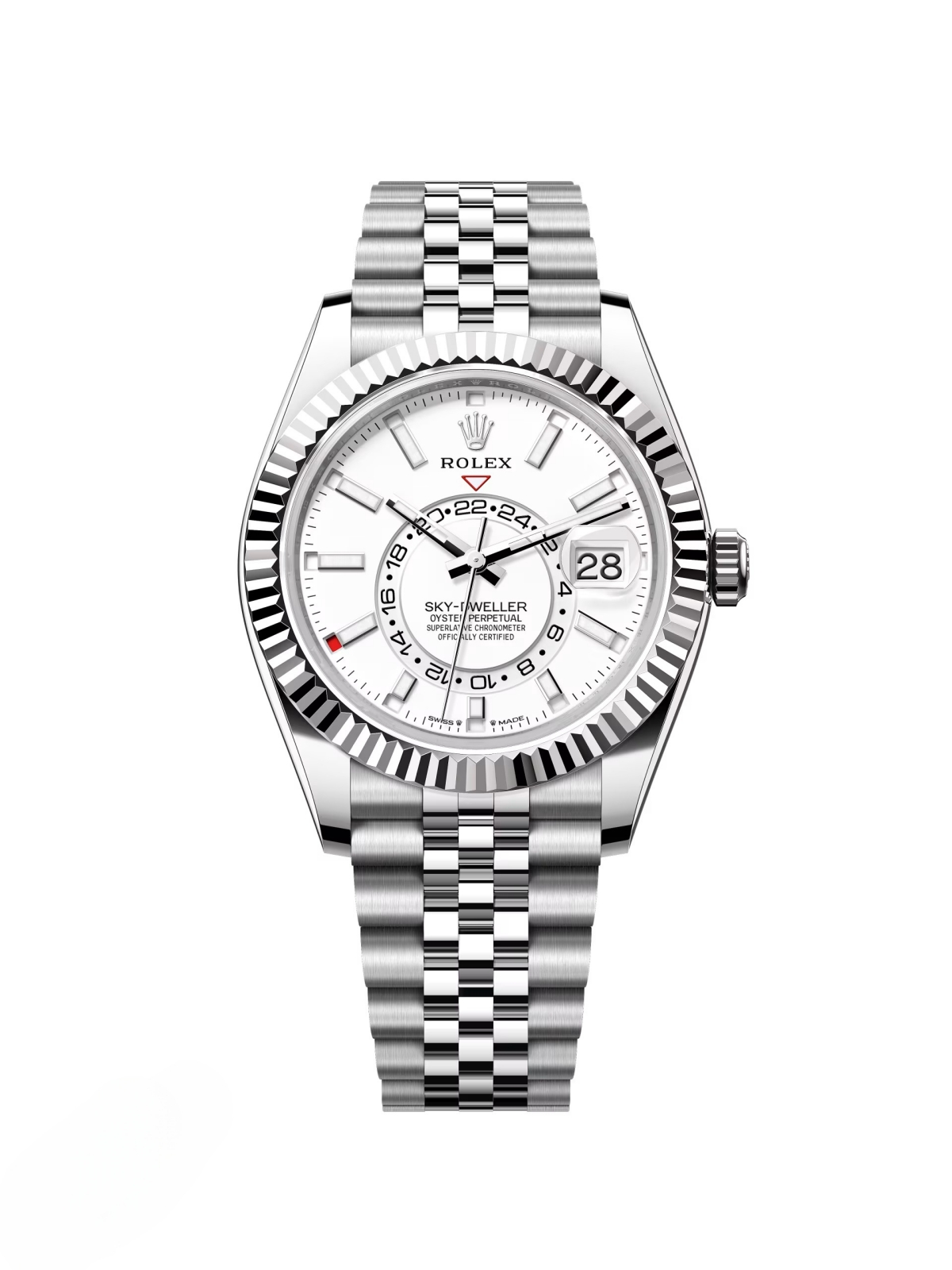 【Free Shipping】【Super Clone】RLX  Sky-Dweller 42mm 336934-0003/0004 Stainless Steel White Dial Oyster