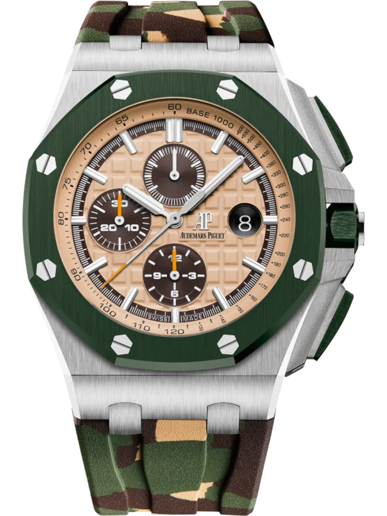 【Free Shipping】【Super Clone】A&P OFFSHORE Beige Camouflage Dial CHRONOGRAPH 44mm