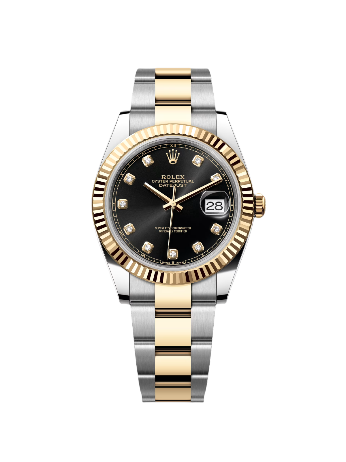 【Free Shipping】【Super Clone】RLX  Datejust 41mm 126333 Black Diamond Jubilee Steel and Yellow Gold Men’s Watch