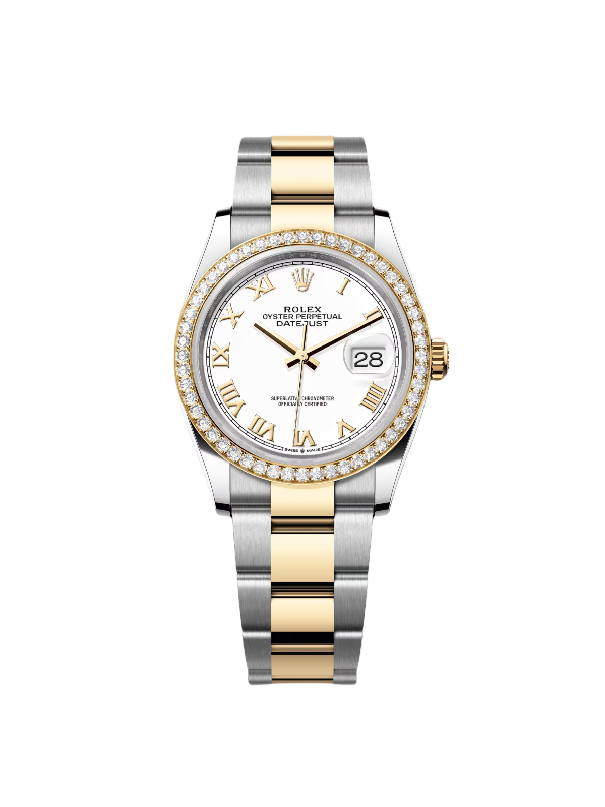 【Free Shipping】【Super Clone】RLX  Datejust 36mm 126283 White Dial Jubilee Bracelet Watch