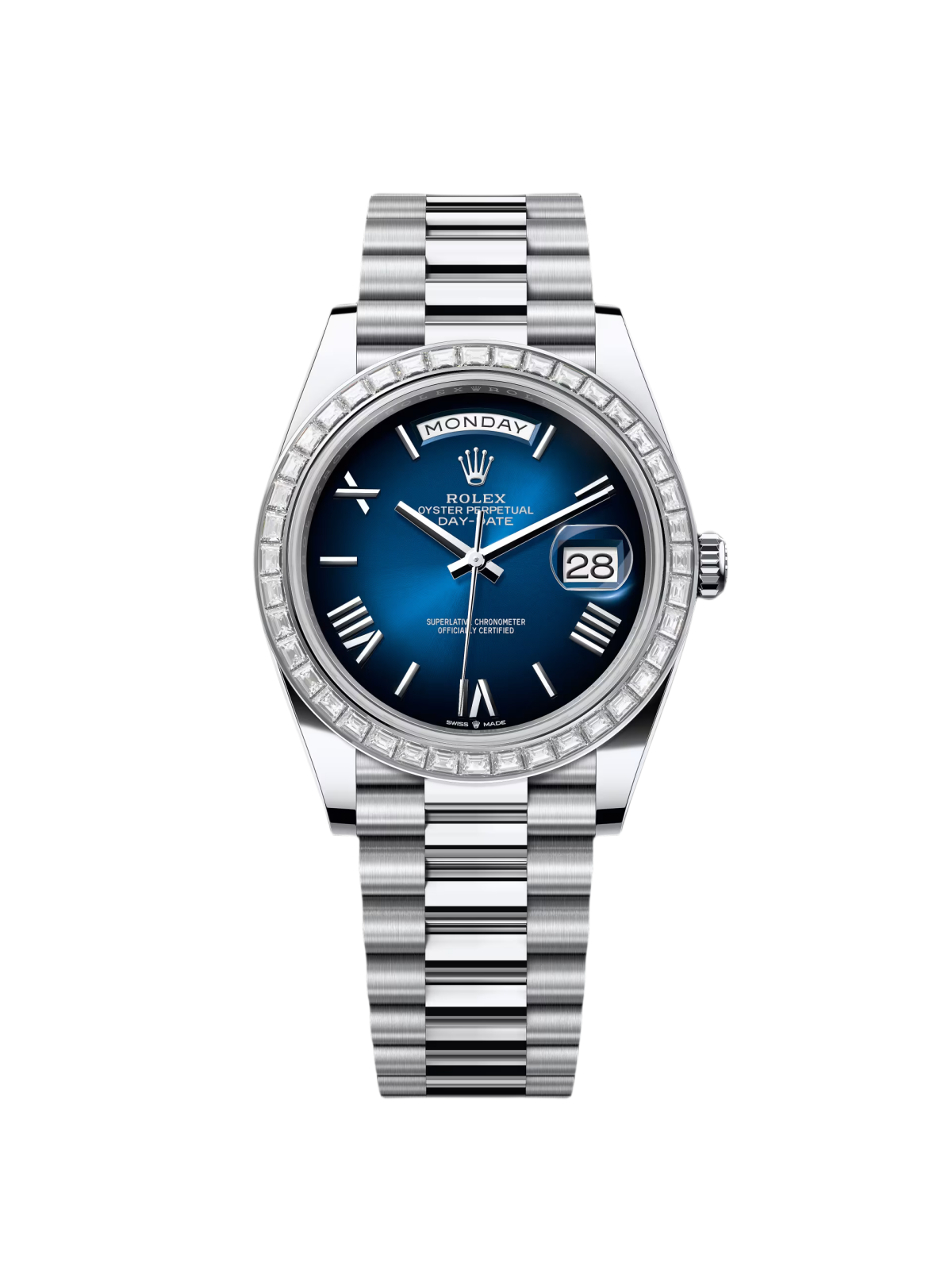 【Free Shipping】【Super Clone】RLX Day-Date 40mm 228396TBR-0042 Blue ombré Roman Dial
