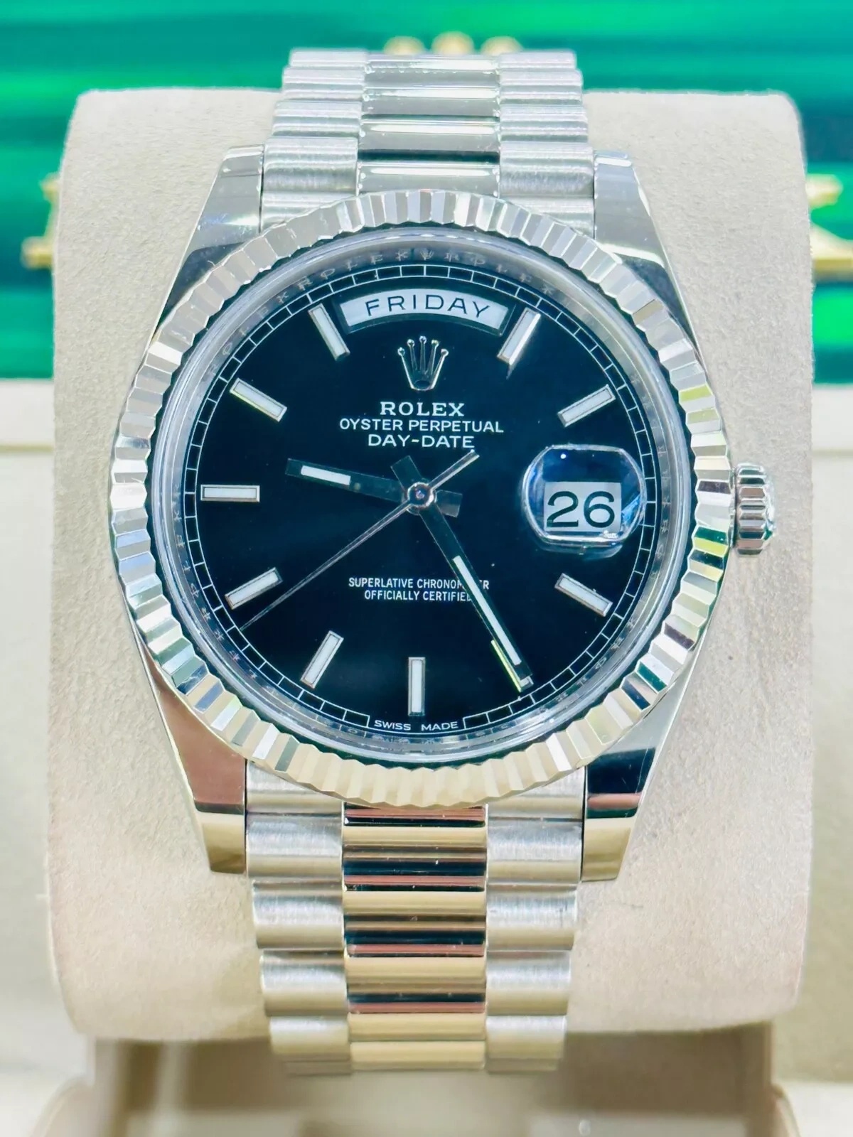 【Free Shipping】【Super Clone】RLX  Day-Date 40mm 228236-0003 Black Dial