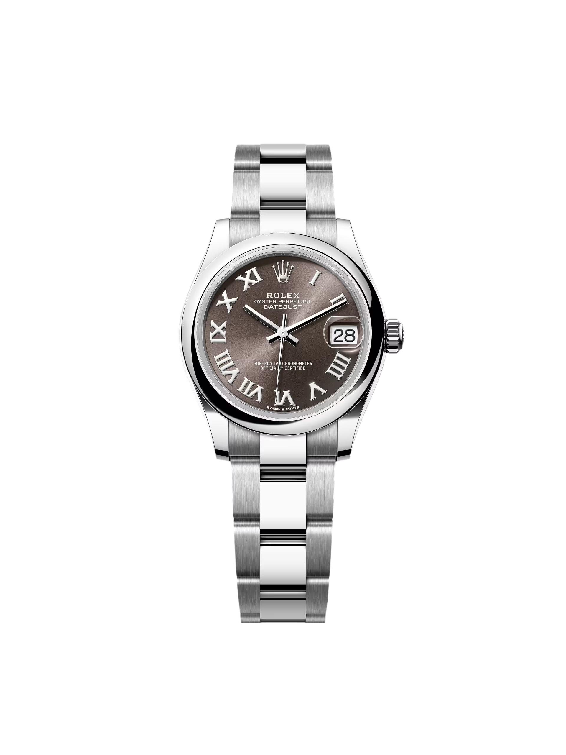 【Free Shipping】【Super Clone】RLX Datejust m278240-0015/0016 31mm  Dark Grey Roman Domed Bezel Oyster Oystersteel