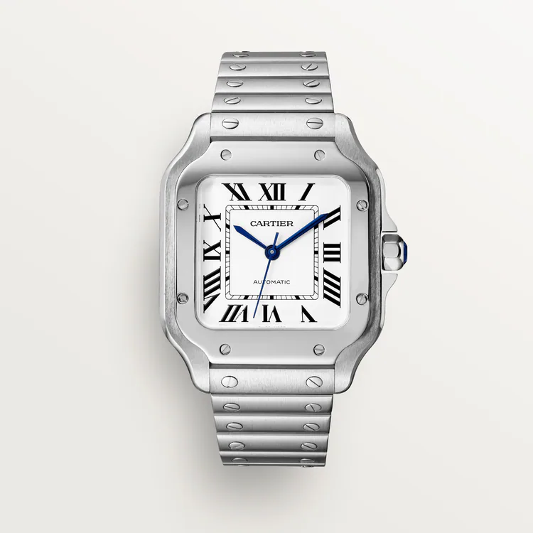 【Free Shipping】【Super Clone】SANTOS Classic Silver 35mm