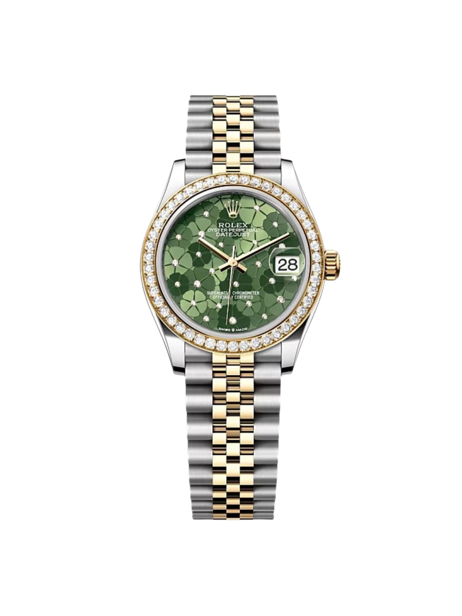 【Free Shipping】【Super Clone】RLX Datejust m278383-0031/0032 31mm Green Floral Dial Oyster Bracelet