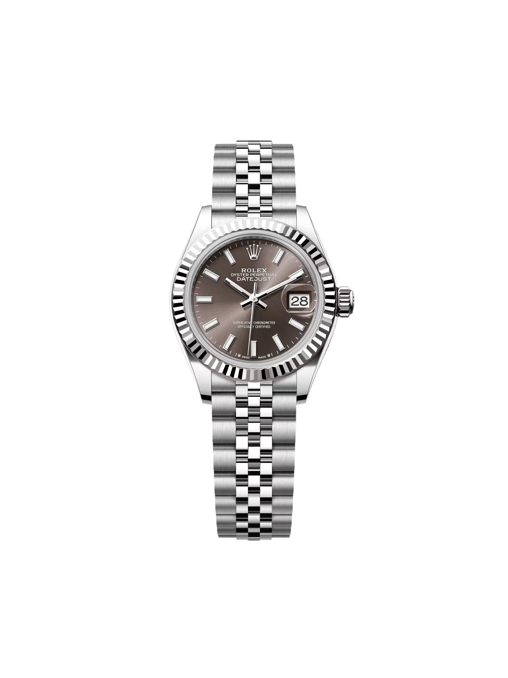 【Free Shipping】【Super Clone】RLX Lady-Datejust 28mm 279174 Dark Grey Dial Oyster Bracelet