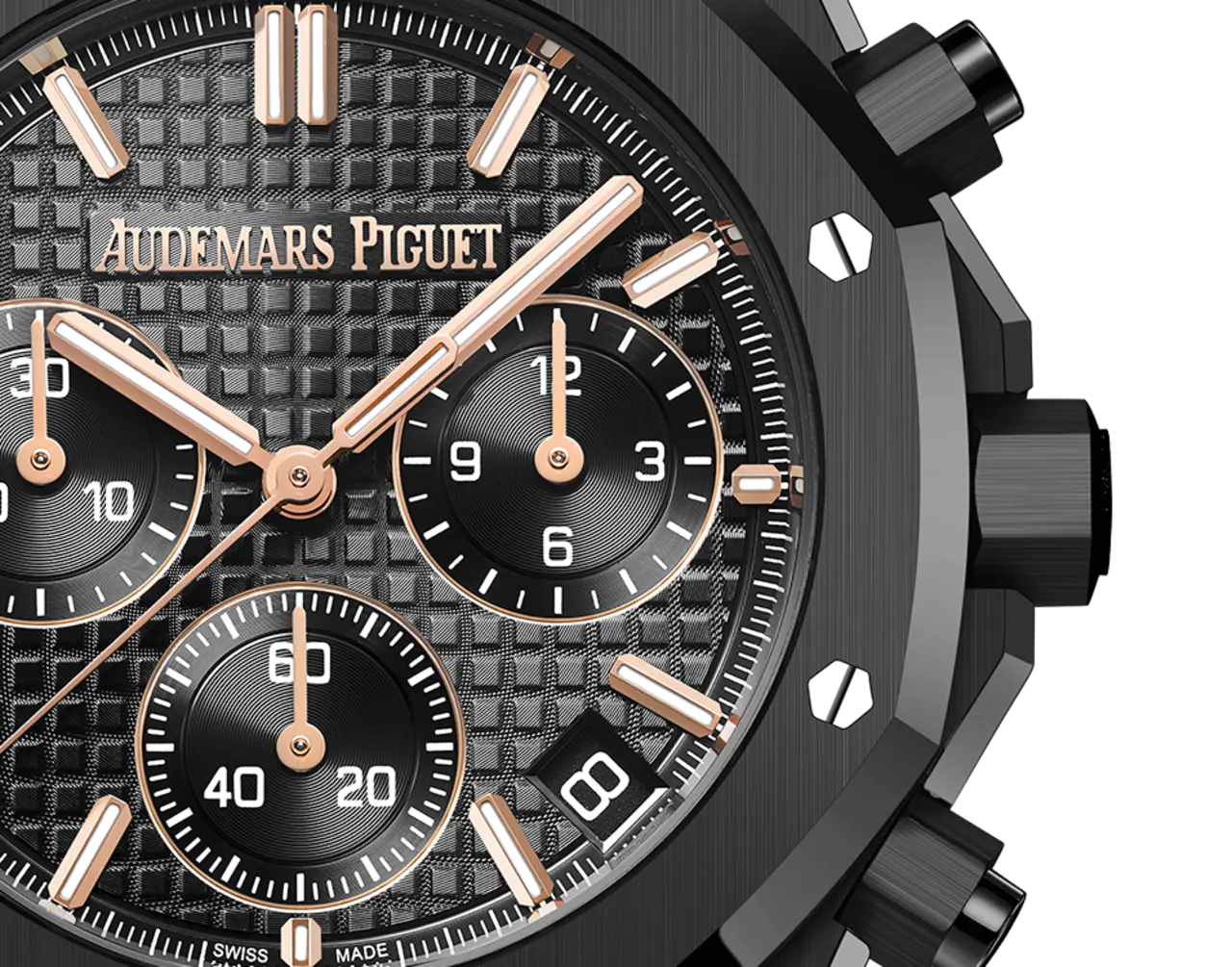 【Free Shipping】【Super Clone】A&P ROYAL OAK Black Ceramic CHRONOGRAPH 41mm