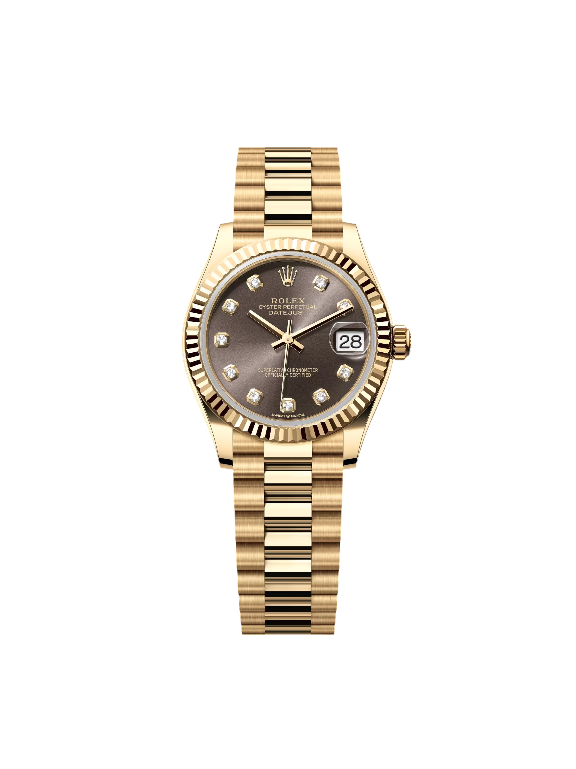 【Free Shipping】【Super Clone】RLX Datejust m278278-0036 Dark Grey 31mm Dial President Bracelet Watch