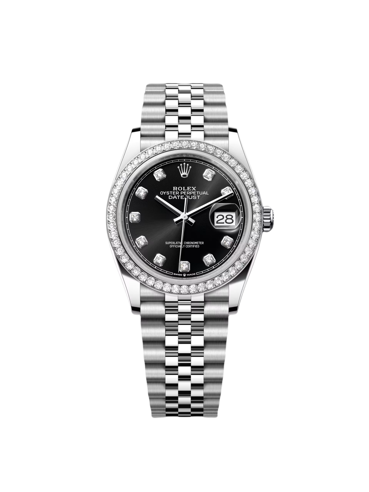 【Free Shipping】【Super Clone】RLX  Datejust 36mm 126284 Black Dial Jubilee bracelet