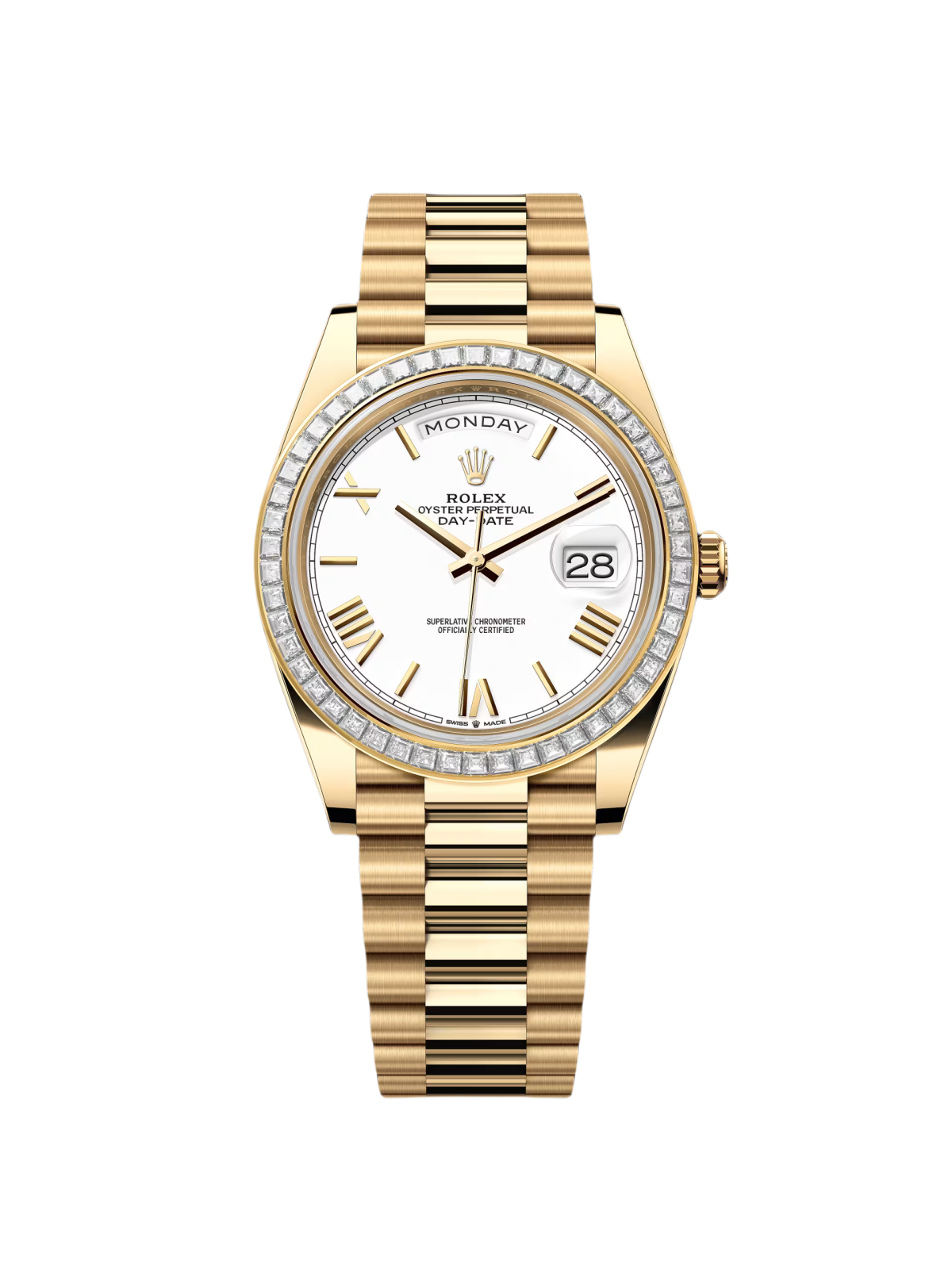 【Free Shipping】【Super Clone】RLX Day-Date 40mm 228398TBR-0033 White Dial President Watch