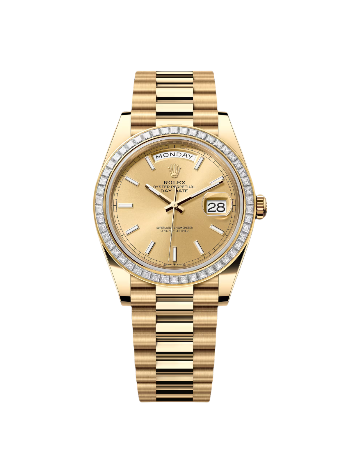【Free Shipping】【Super Clone】RLX Day-Date 40mm 228398TBR-0007 Champagne Dial President Watch