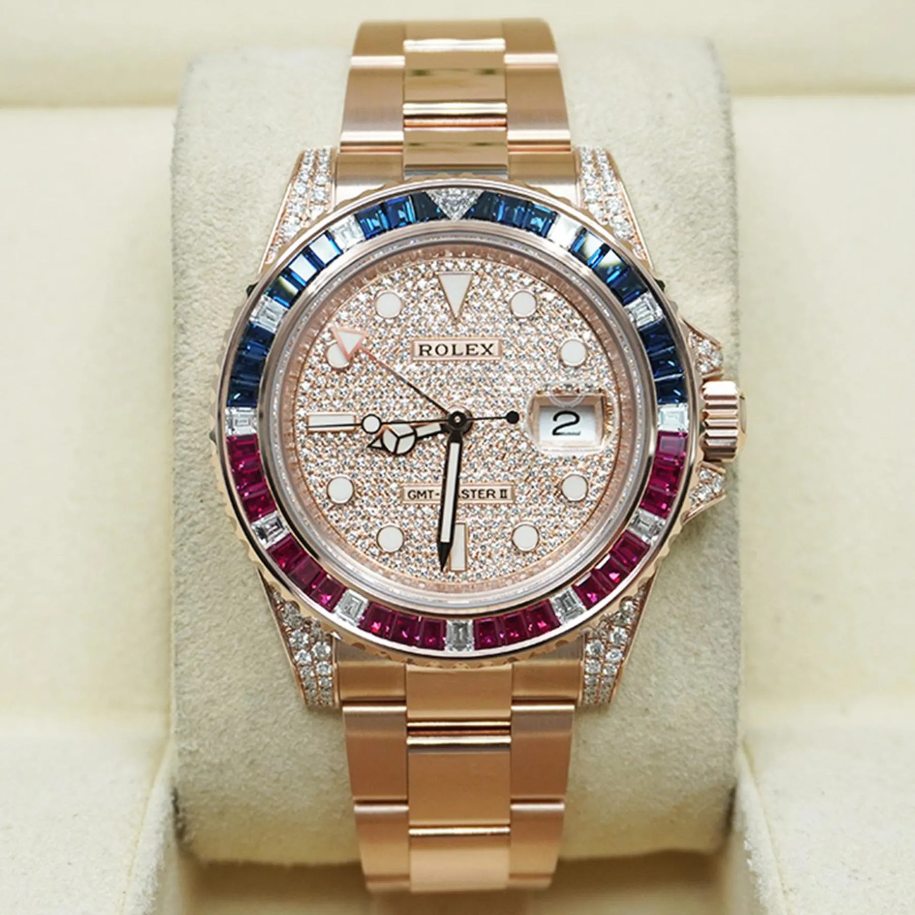 【Free Shipping】【Super Clone】RLX GMT-Master II 40mm 126755SARU-PAVE