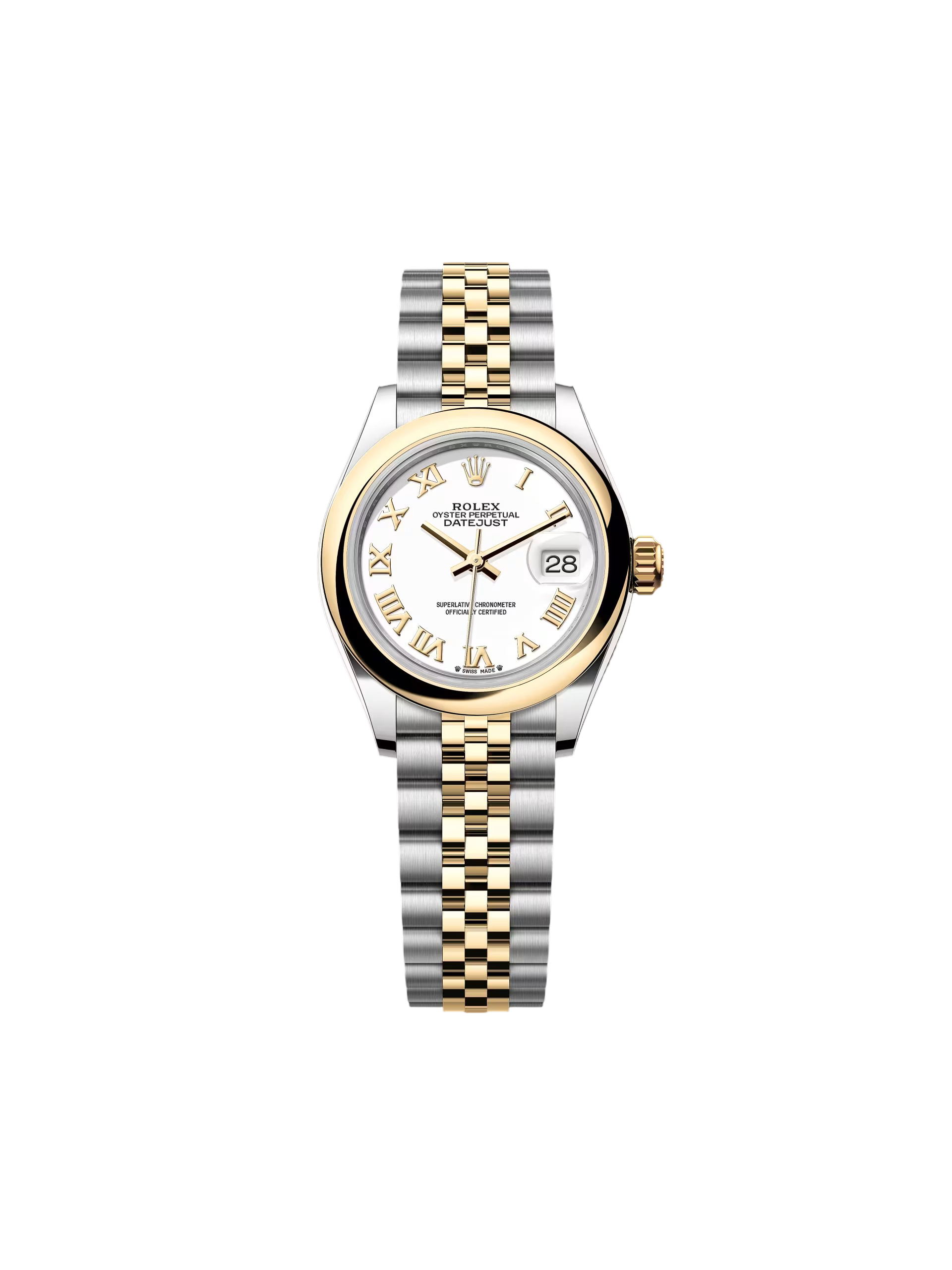 【Free Shipping】【Super Clone】RLX Lady-Datejust 28mm  279163 White Roman Dial Oyster Bracelet