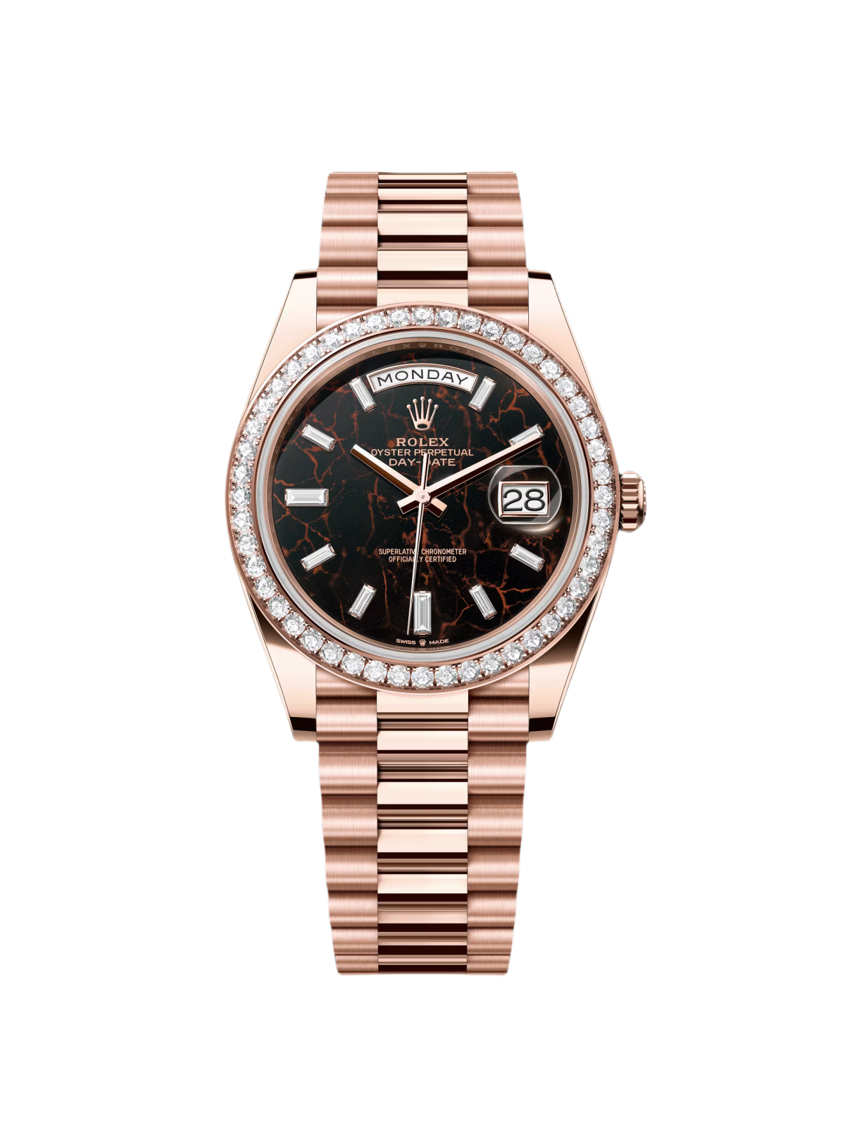 【Free Shipping】【Super Clone】RLX  Day-Date 40mm Eisenkiesel / Diamonds Dial 228345rbr-0016