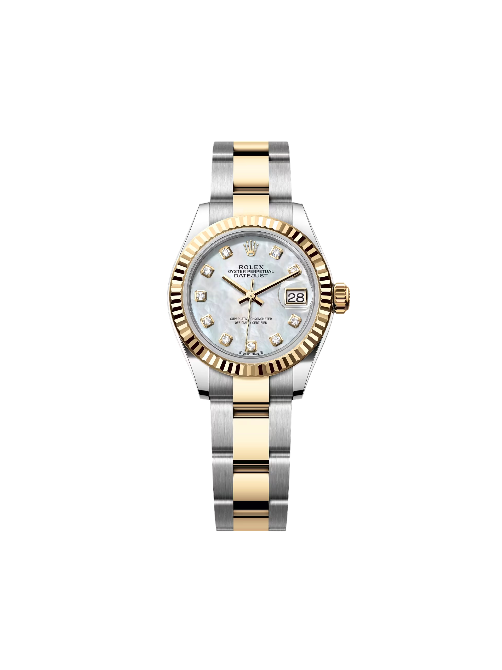 【Free Shipping】【Super Clone】RLX Lady-Datejust 28mm 279173 Mother of Pearl Diamond Dial Oyster Bracelet