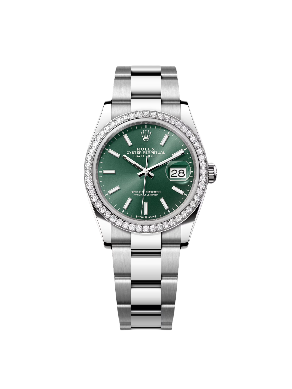 【Free Shipping】【Super Clone】RLX  Datejust 36mm 126284 Green Dial Jubilee Bracelet