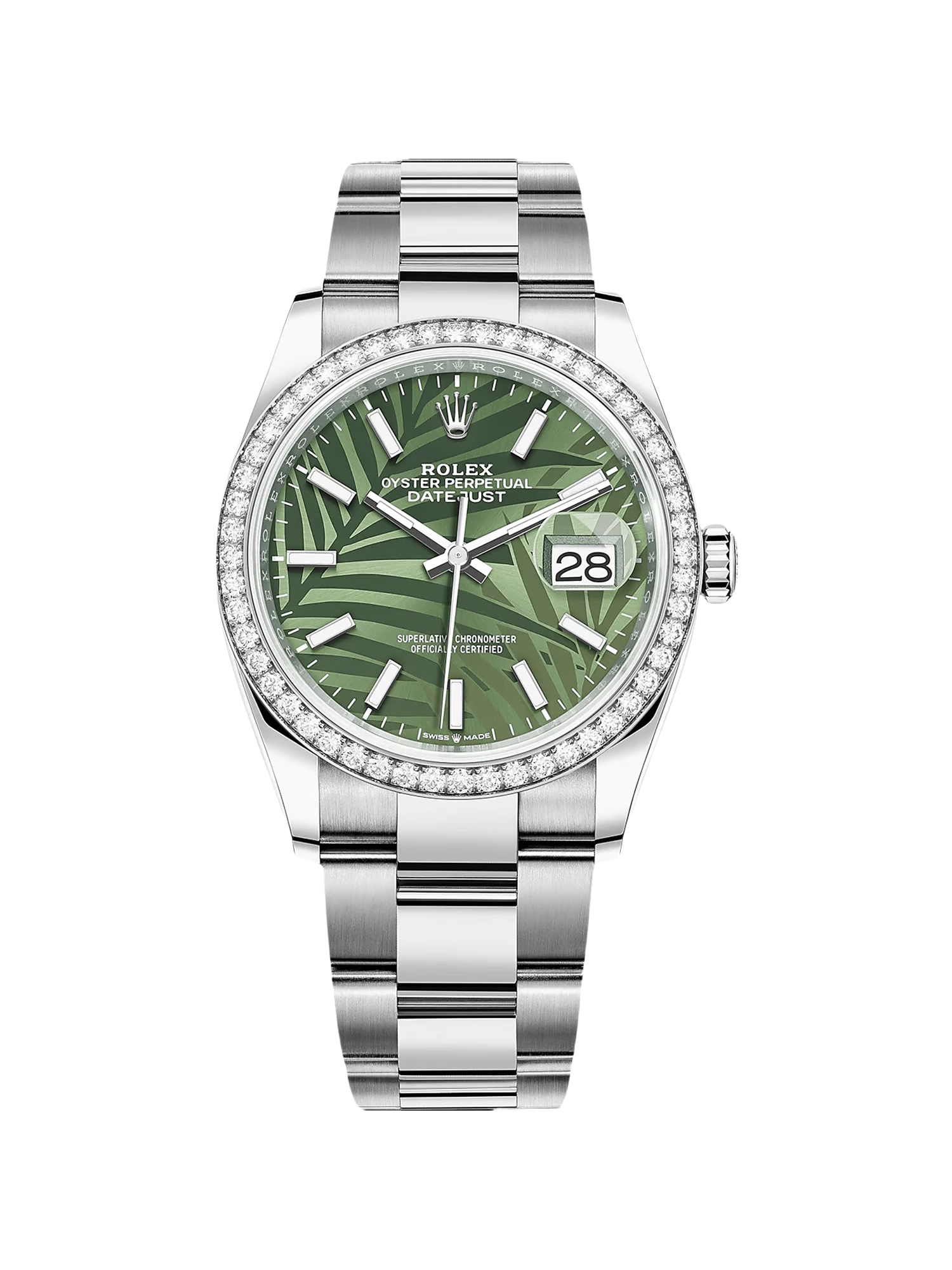 【Free Shipping】【Super Clone】RLX  Datejust 36mm 126284 Olive Green Dial Jubilee Bracelet
