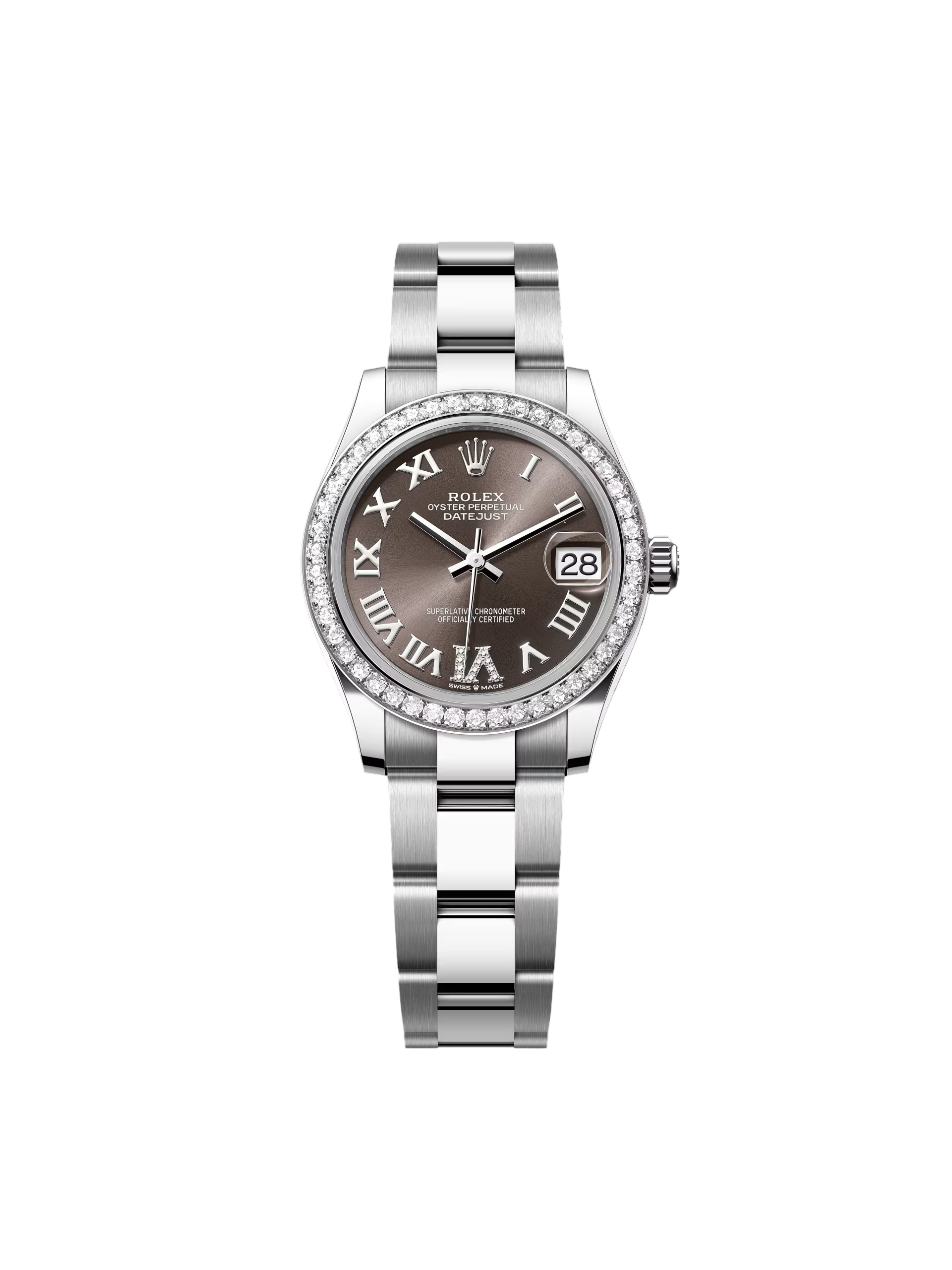 【Free Shipping】【Super Clone】RLX Datejust m278384RBR-0031/0032 Dark Grey 31mm Dial Oyster Watch