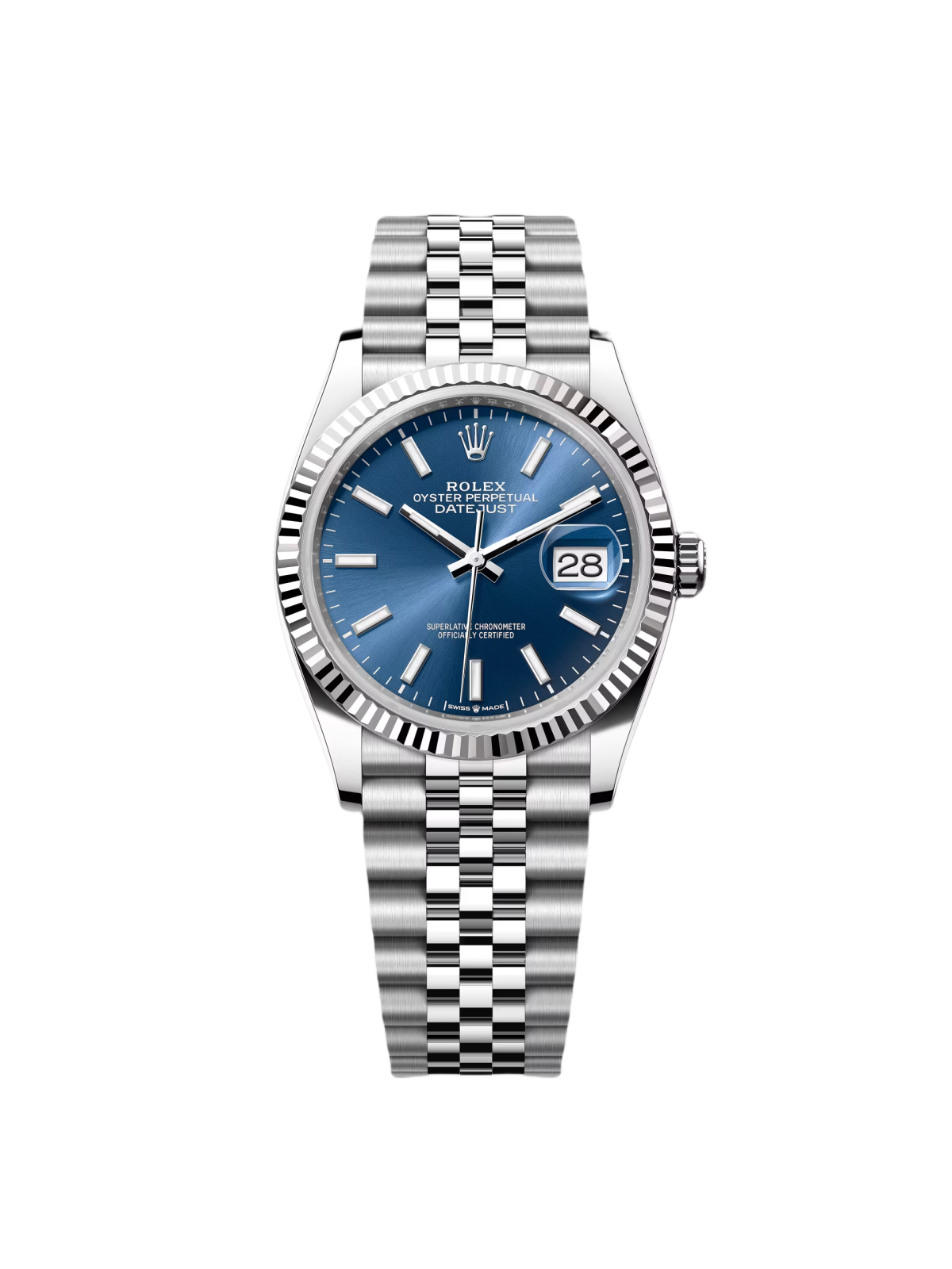 【Free Shipping】【Super Clone】RLX  Datejust 36mm 126234 Blue Index Dial 36mm Oyster Stainless Steel