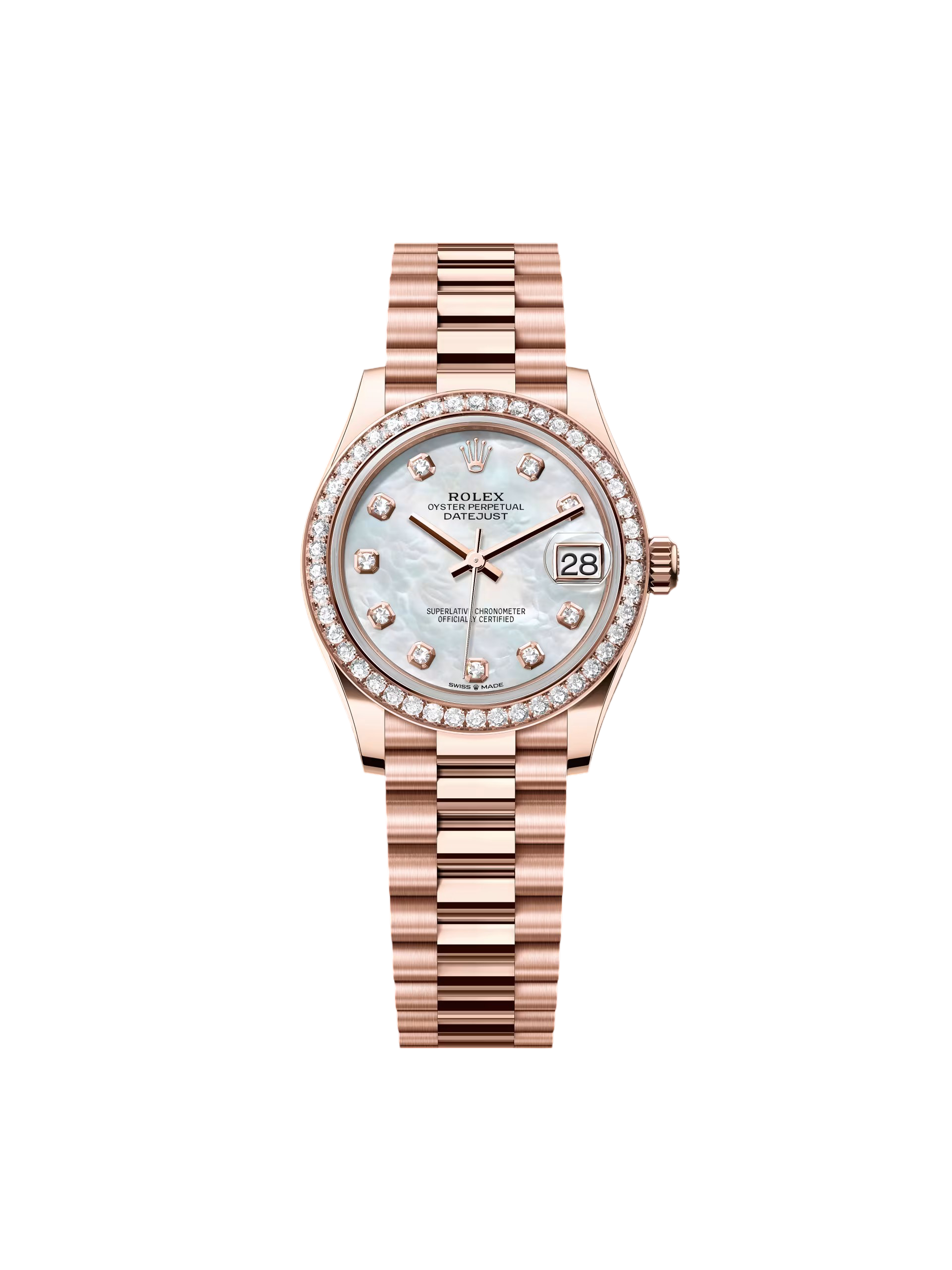 【Free Shipping】【Super Clone】RLX Datejust m278285RBR-0005 Mother-of-Pearl 31mm Dial