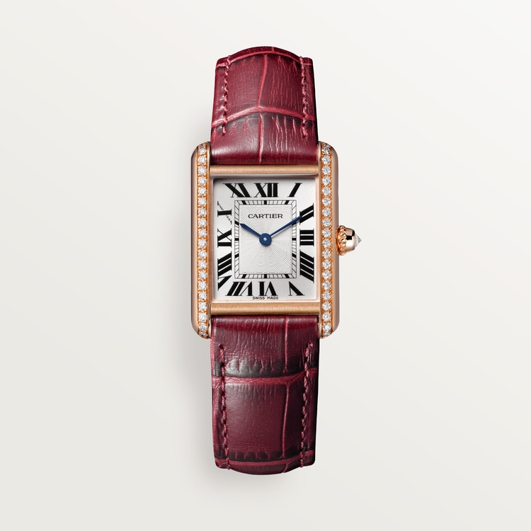 【Free Shipping】【Super Clone】TANK LOUIS  Rose Gold Diamond 22mm