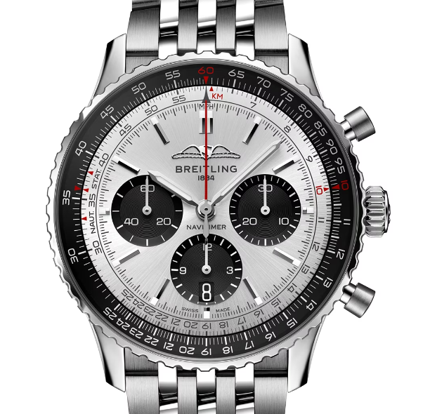 【Free Shipping】【Super Clone】Breitling AB0138241G1A1 Navitimer B01 Silver Dial