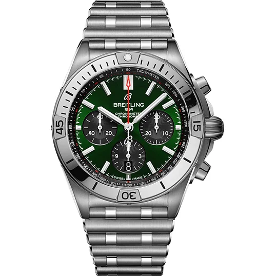 【Free Shipping】【Super Clone】Breitling Watch Chronomat B01 42 Bentley Green Bracelet