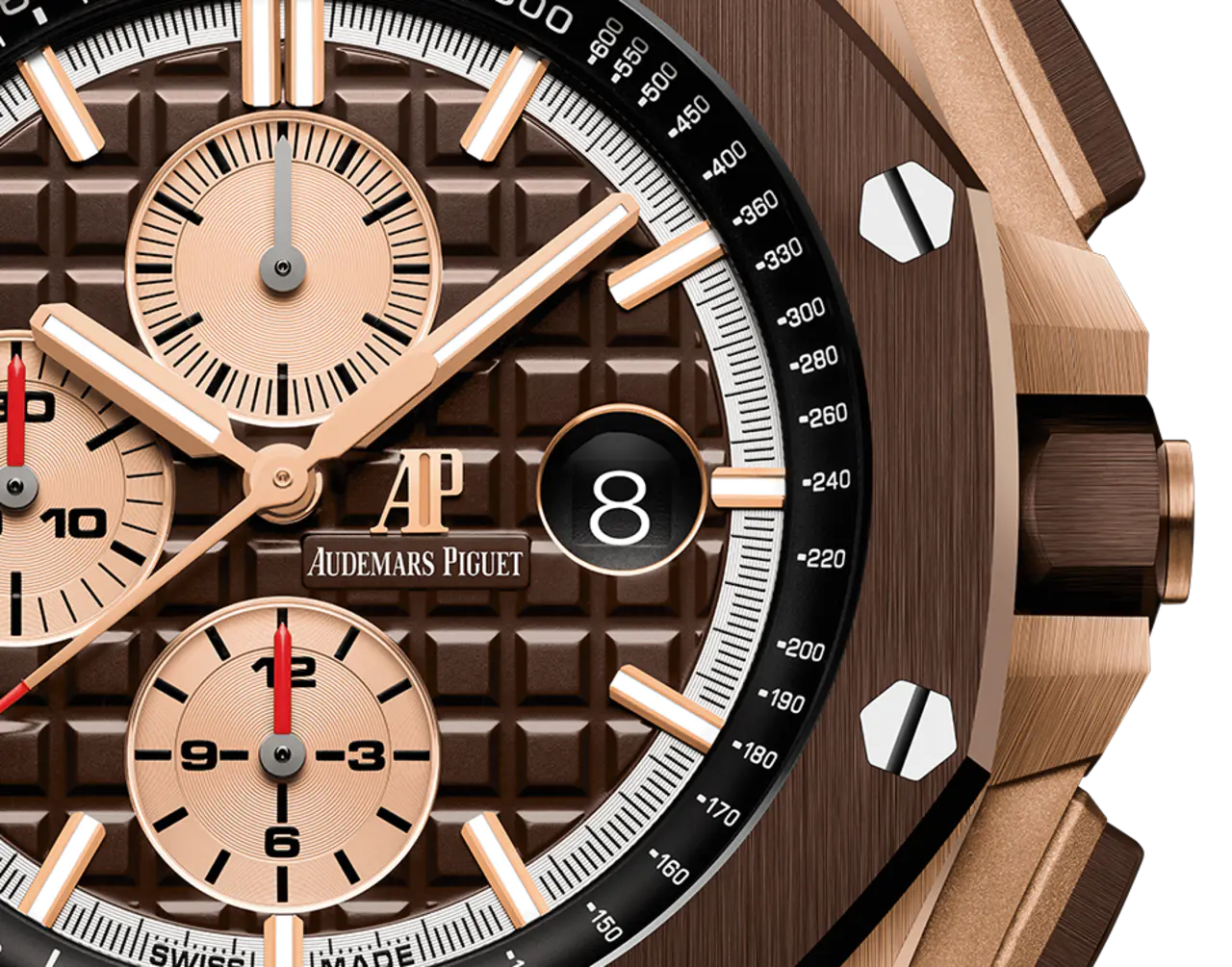 【Free Shipping】【Super Clone】A&P OFFSHORE Pink Gold Brown Camouflage Dial CHRONOGRAPH 44mm