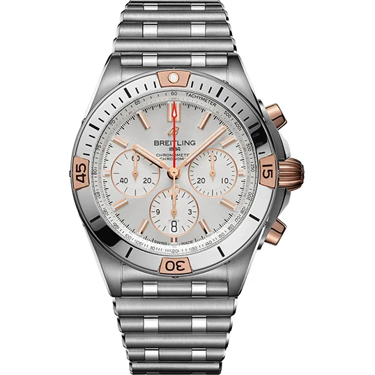 【Free Shipping】【Super Clone】Breitling Watch Chronomat B01 42 Silver Bracelet