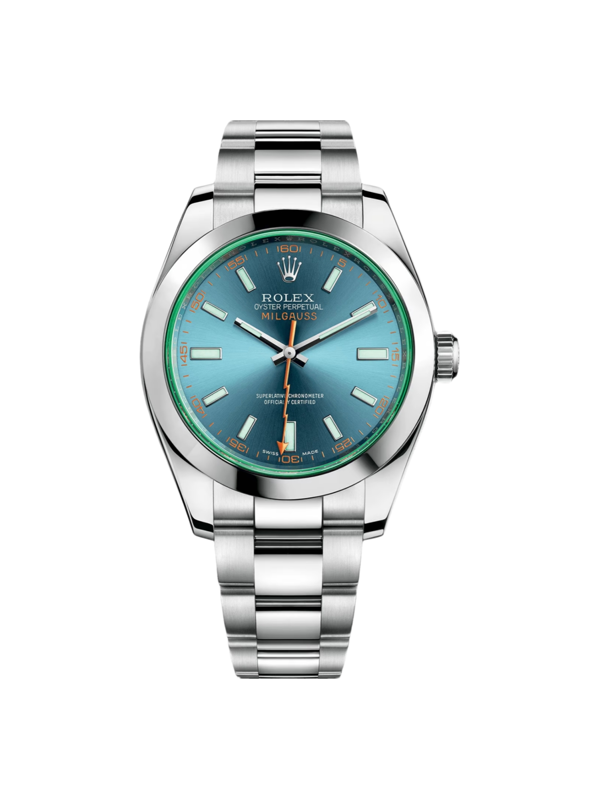 【Free Shipping】【Super Clone】RLX  Milgauss Blue 116400gv 40mm Mens Watch