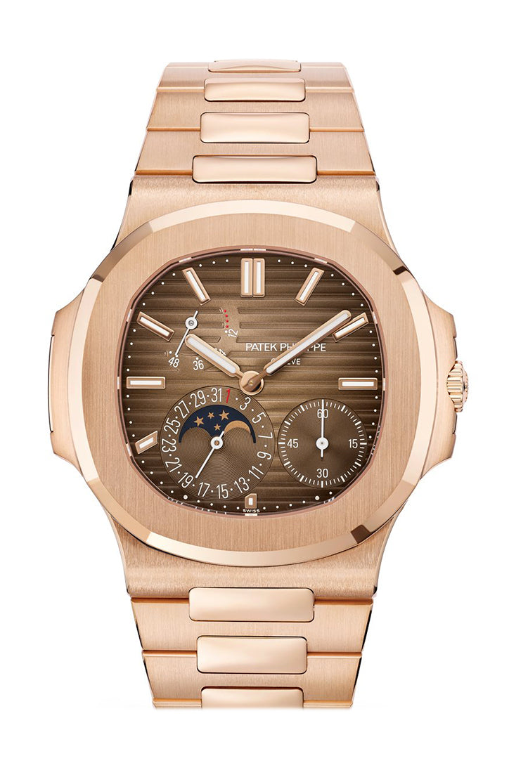 【Free Shipping】【Super Clone】Patek Philippe Nautilus Moon Phase Rose Gold Watch 5712/1R-001
