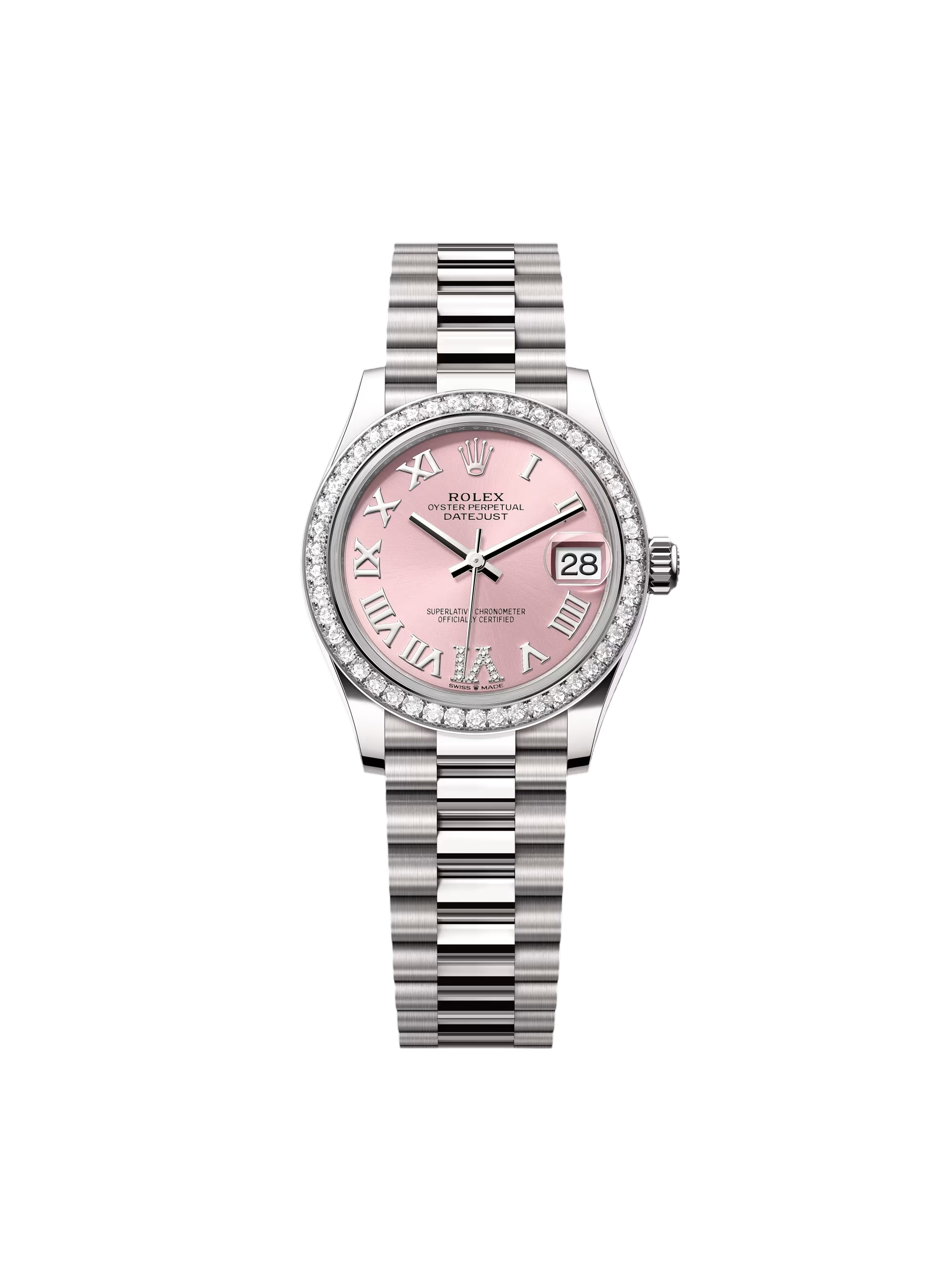 【Free Shipping】【Super Clone】RLX Datejust m278289RBR-0018 Pink Dial White Gold President