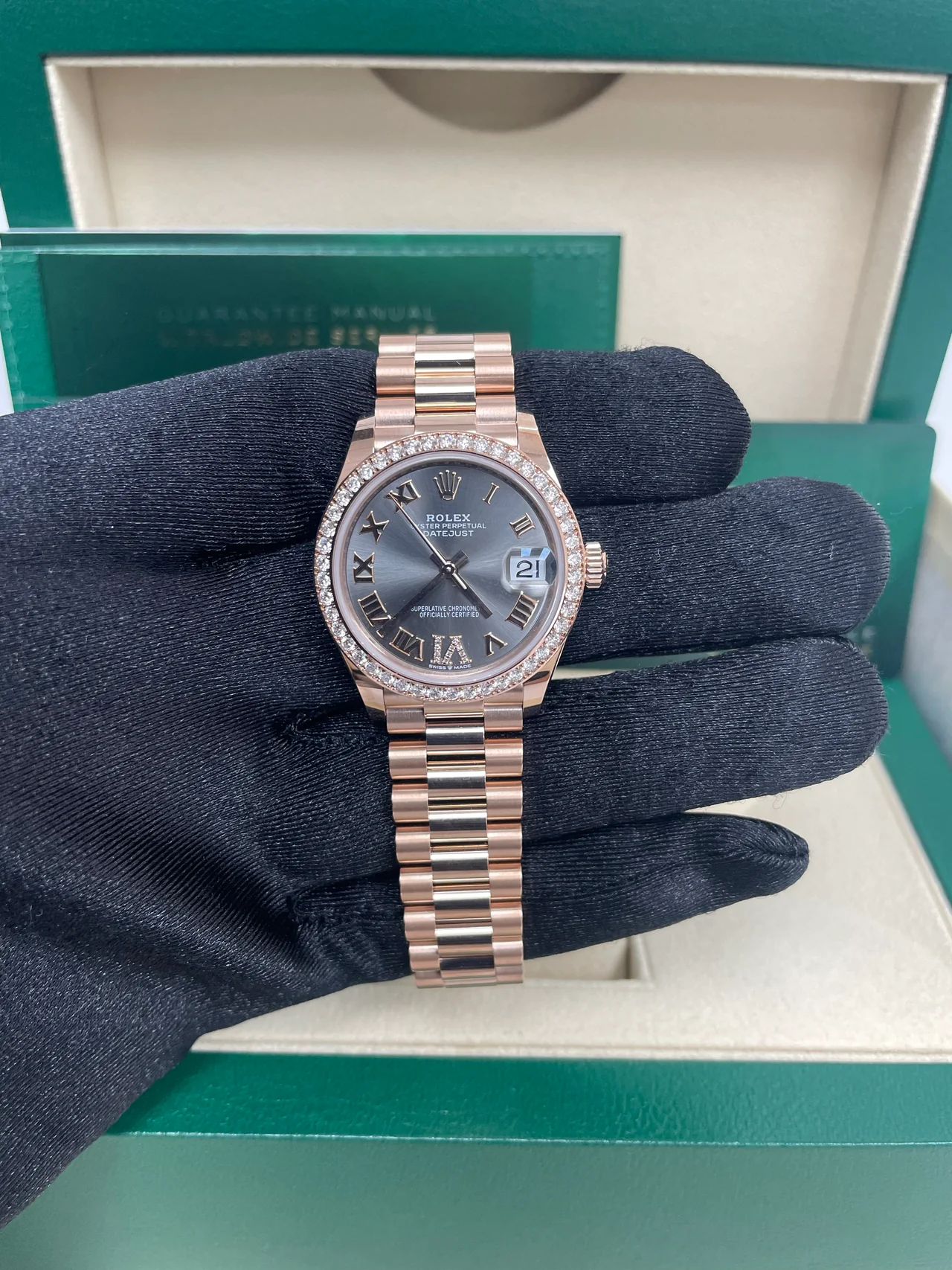 【Free Shipping】【Super Clone】RLX Datejust m278285RBR-0027 Slate Dial 31mm
