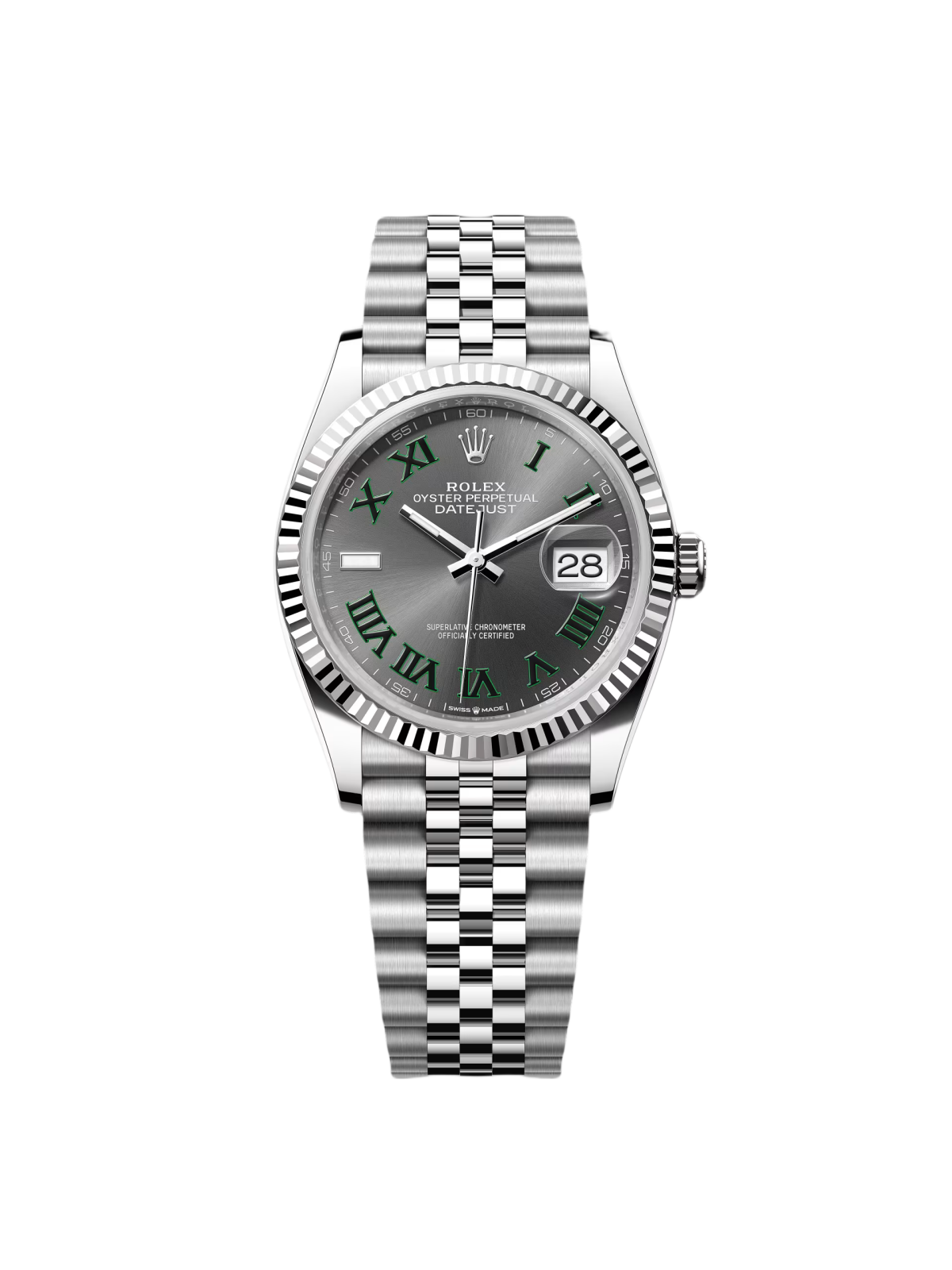 【Free Shipping】【Super Clone】RLX  Datejust 36mm 126234 Datejust Slate Roman Dial Jubilee Watch