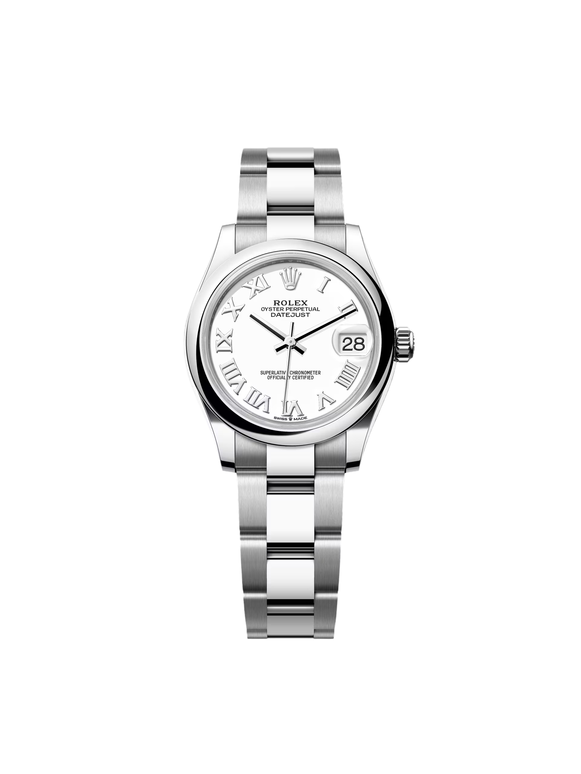 【Free Shipping】【Super Clone】RLX Datejust m278240-0003/0004 31mm White Roman Domed Bezel Oyster Oystersteel