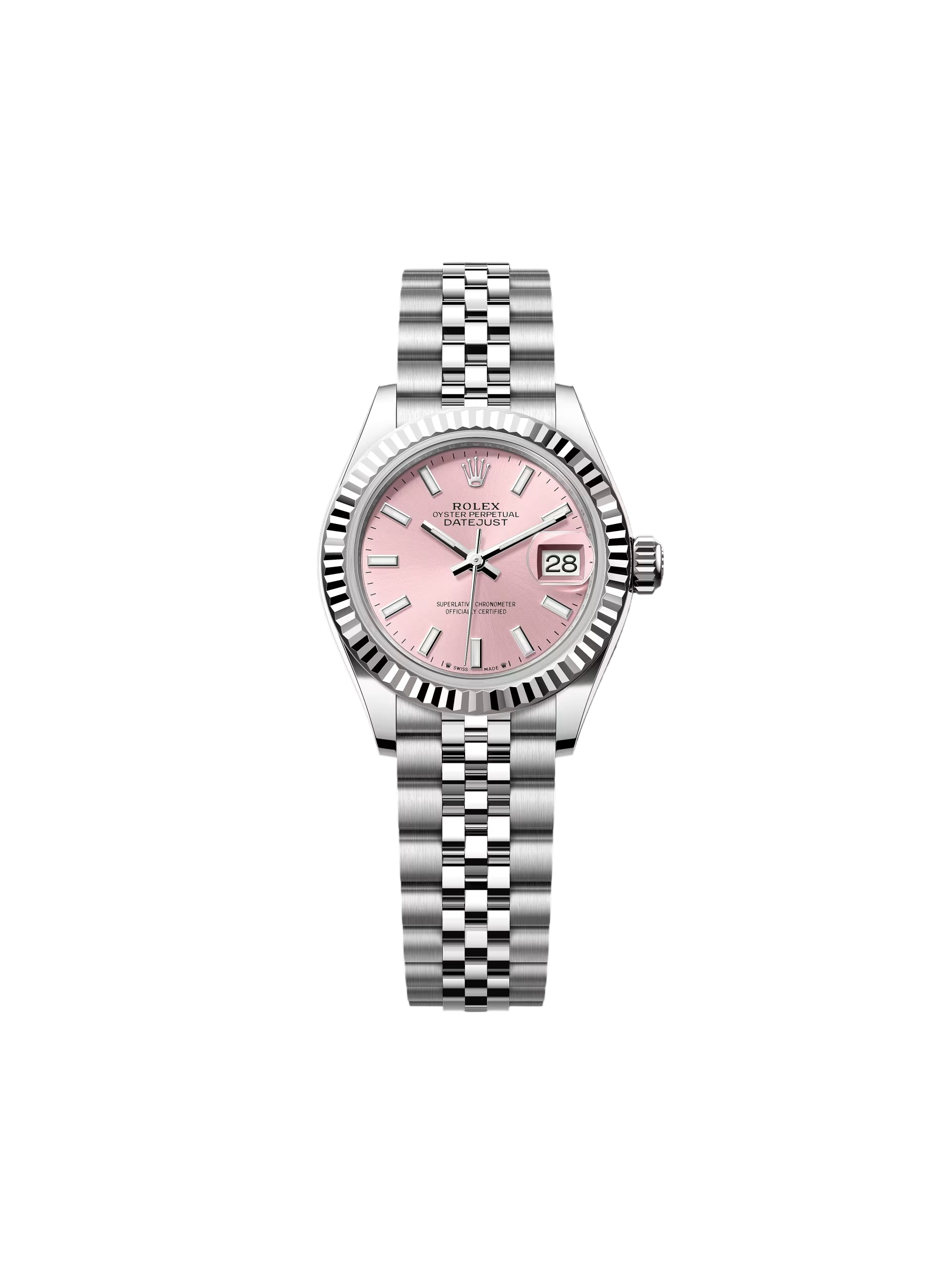 【Free Shipping】【Super Clone】RLX Lady-Datejust 28mm 279174 Pink Dial Oyster Bracelet