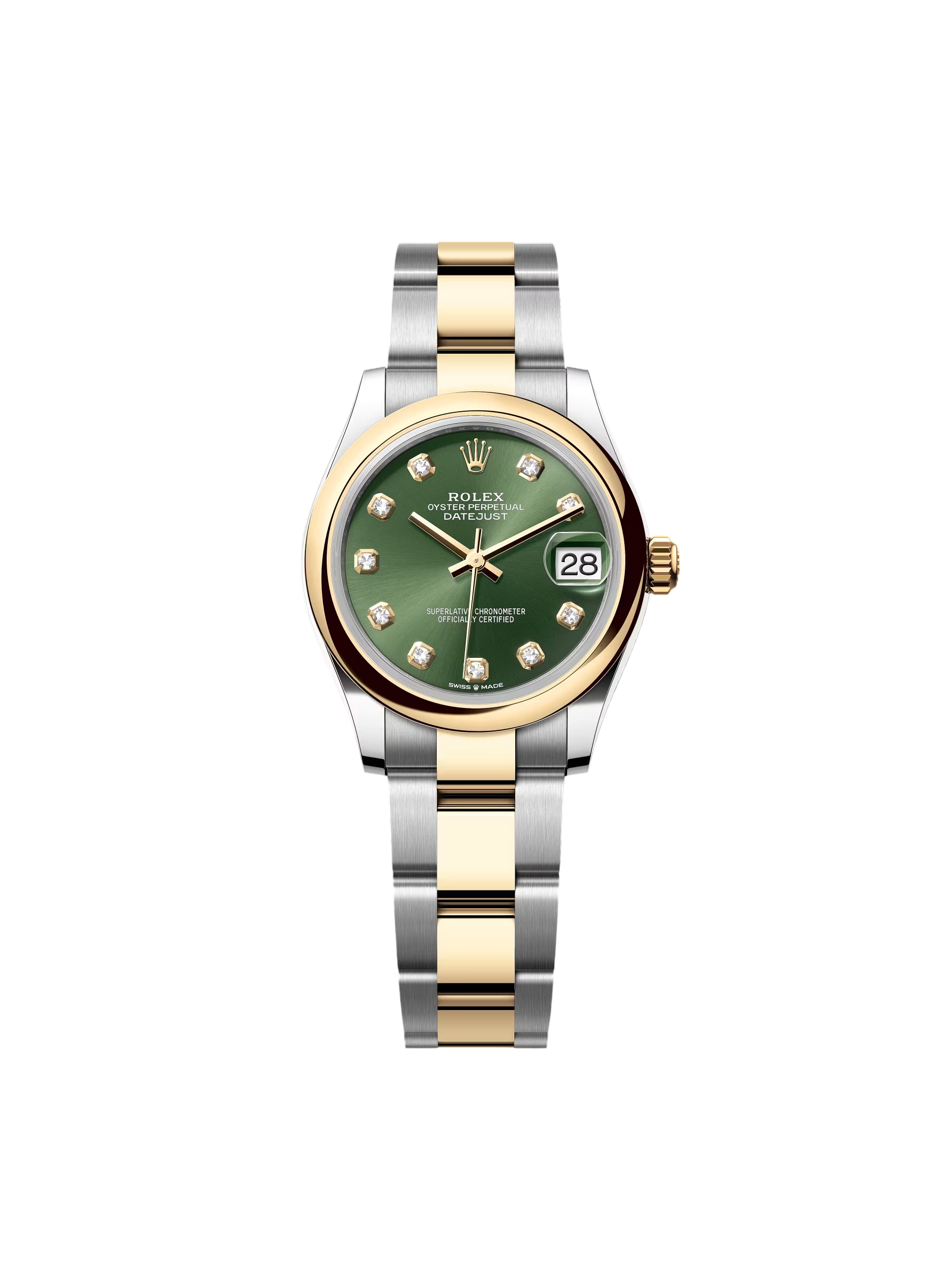 【Free Shipping】【Super Clone】RLX Datejust m278243-0029/0030 31mm Olive Green Dial Yellow Rolesor Oyster Watch