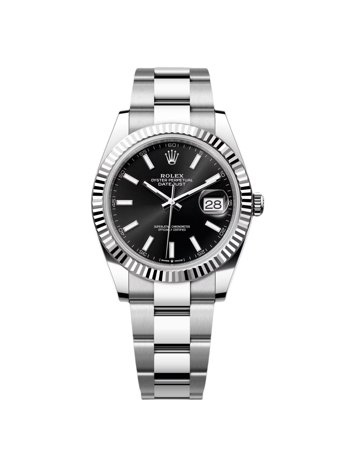【Free Shipping】【Super Clone】RLX  Datejust Black Index Jubilee 41mm Stainless Steel - 126334