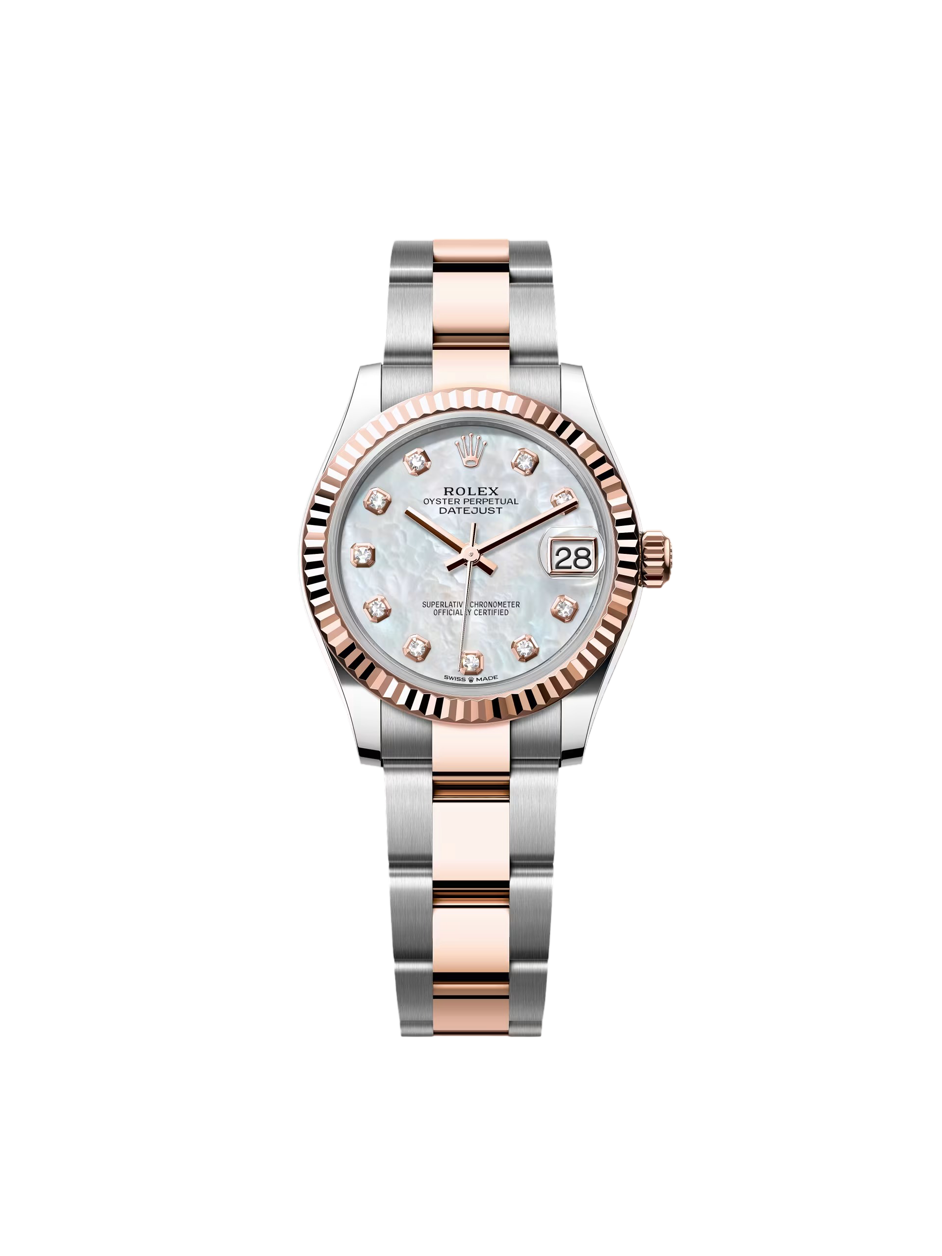 【Free Shipping】【Super Clone】RLX Datejust m278271-0025/0026 White Mother-of-Pearl 31mm Dial Oyster Bracelet Watch