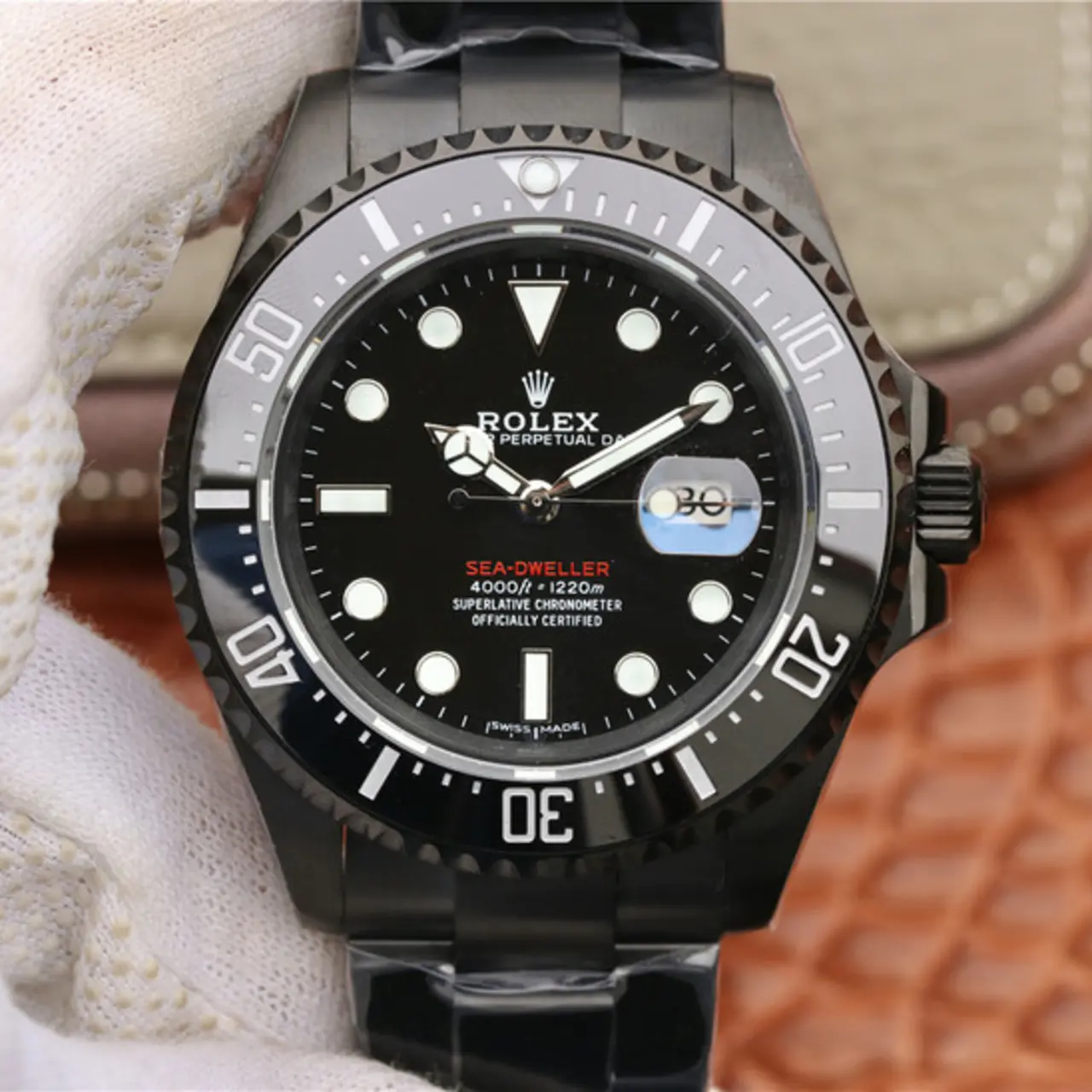 【Free Shipping】【Super Clone】RLX Sea-Dweller Full Black Multiple Dial Color Options 43mm