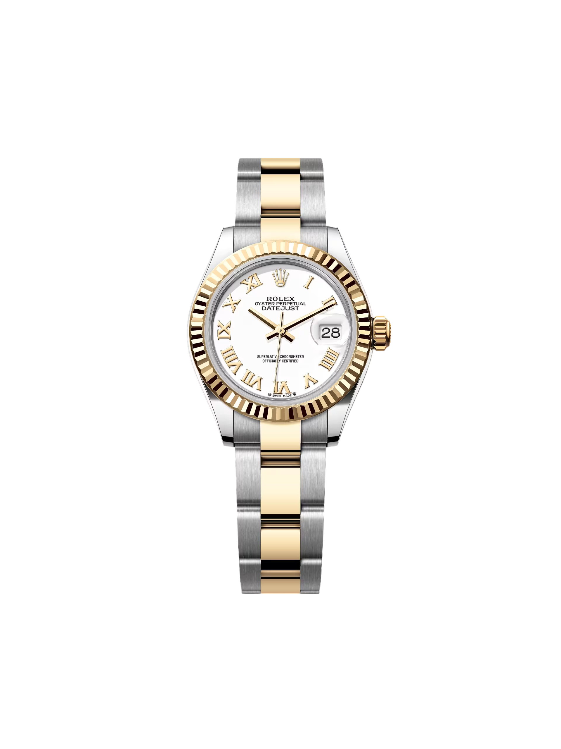 【Free Shipping】【Super Clone】RLX Lady-Datejust 28mm 279173 White Roman Dial Oyster Bracele